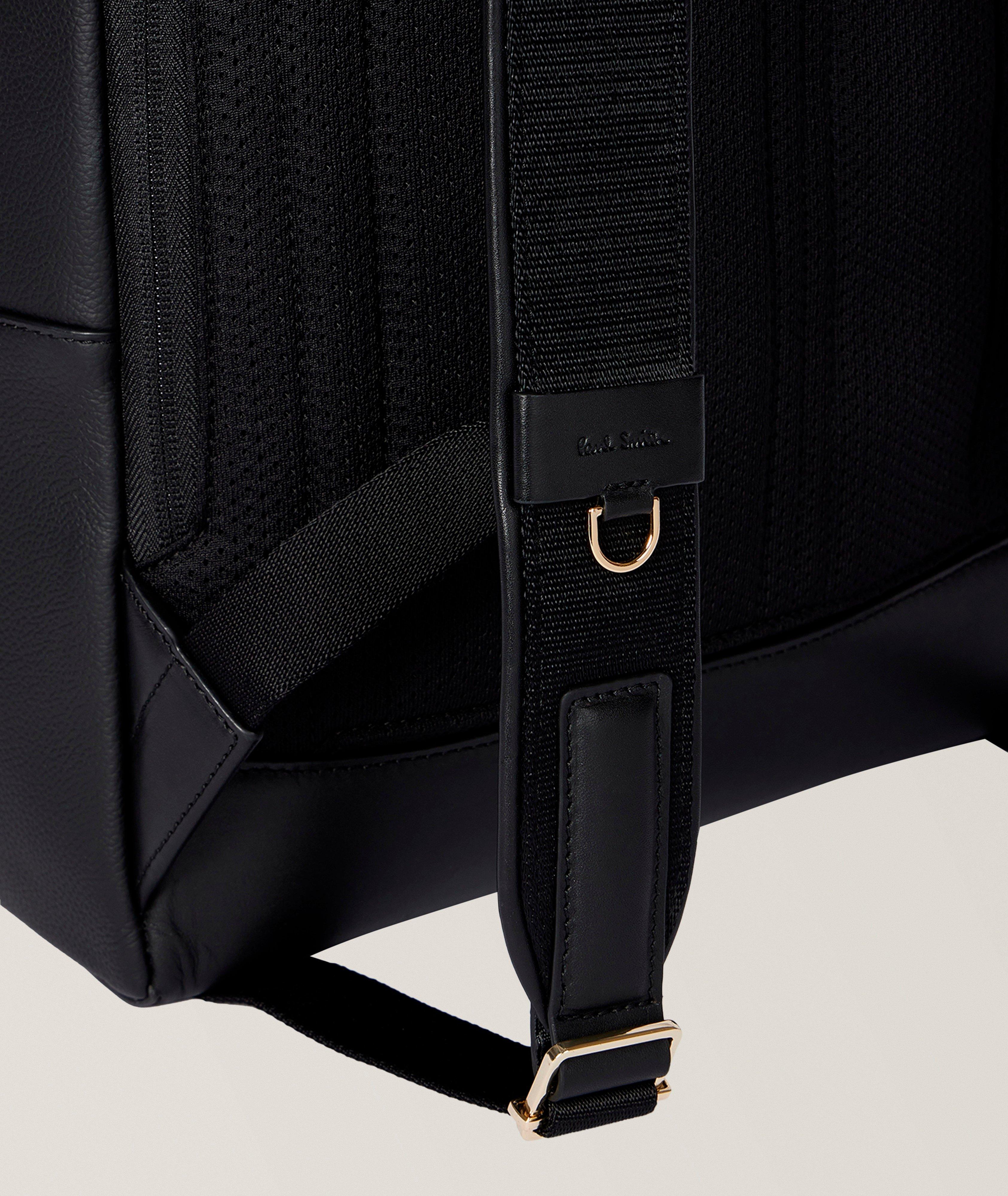 Leather Signature Stripe-Trim Backpack image 6