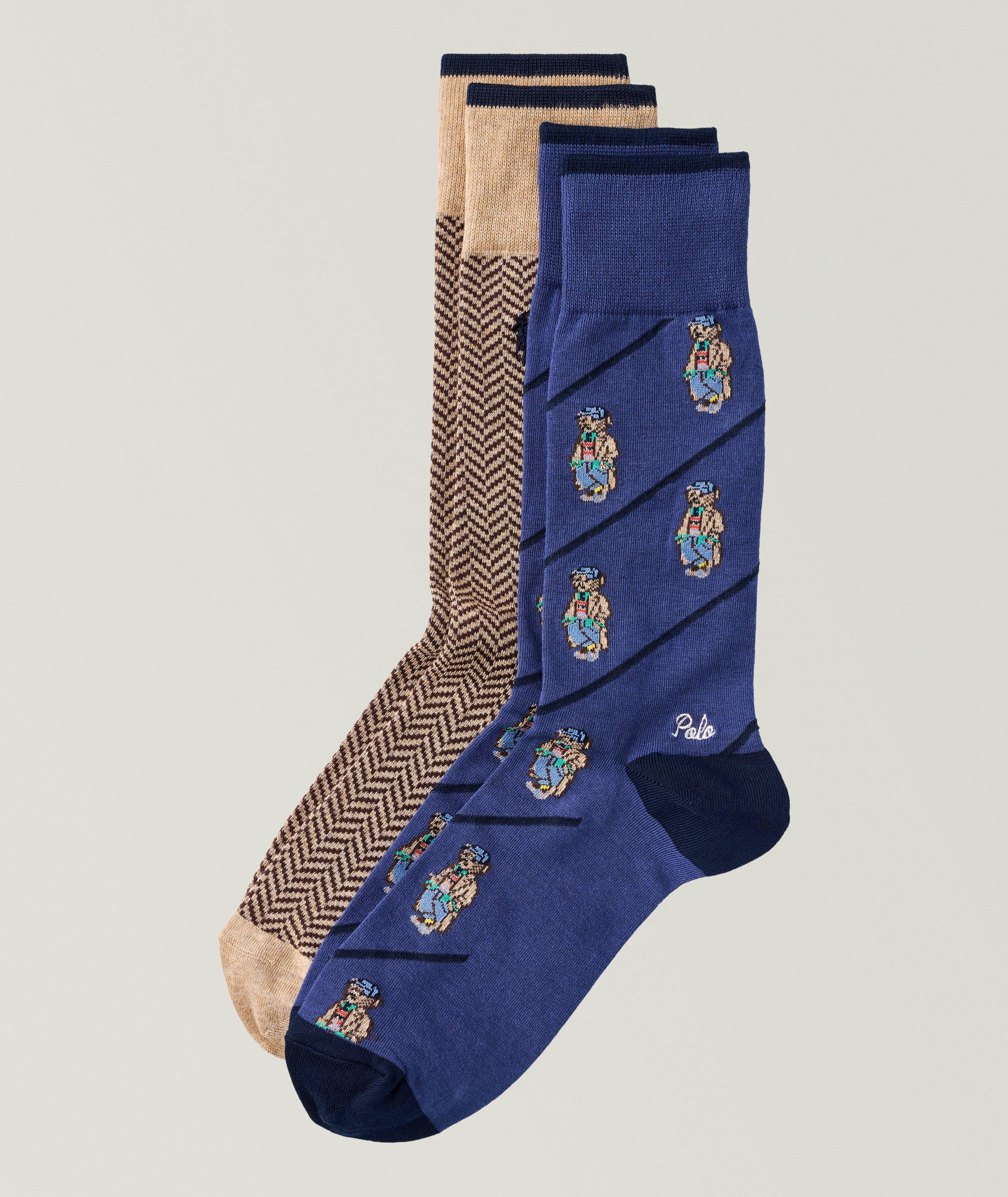 Polo Ralph Lauren 2-Pack Litchfield Mini Bear Socks
