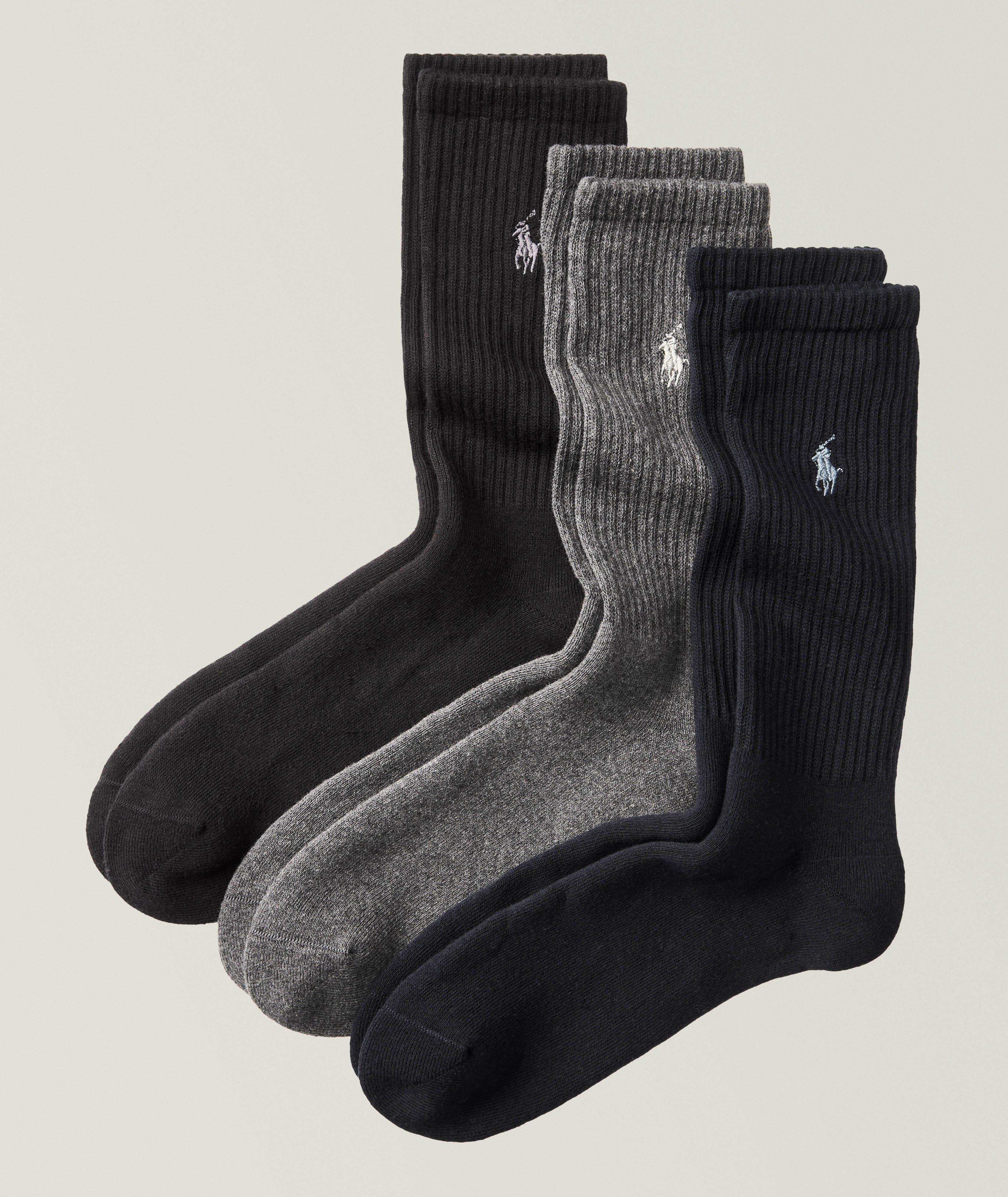 Polo Ralph Lauren 3-Pack Ribbed Crew Socks
