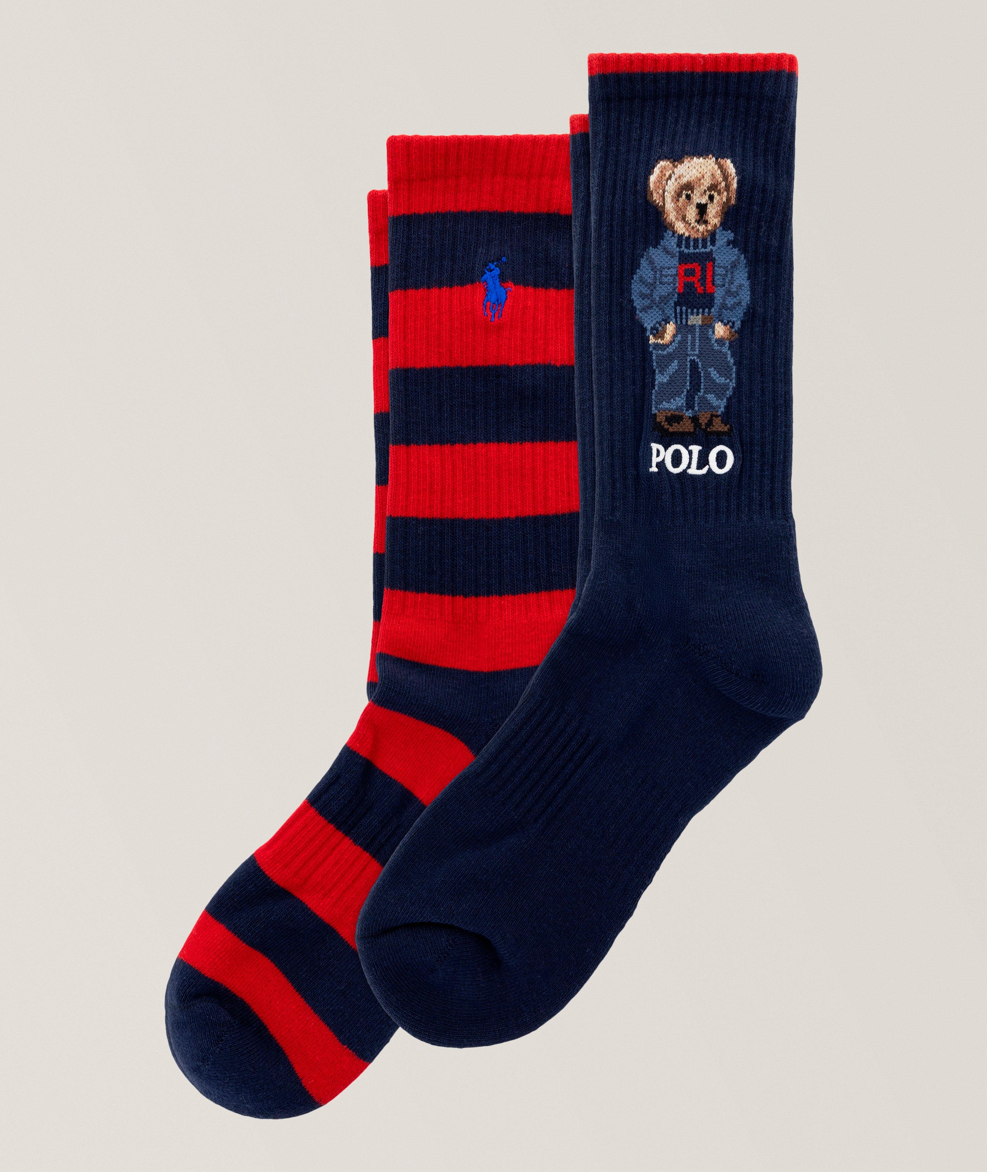Polo Ralph Lauren 2-Pack Denim Bear Socks 