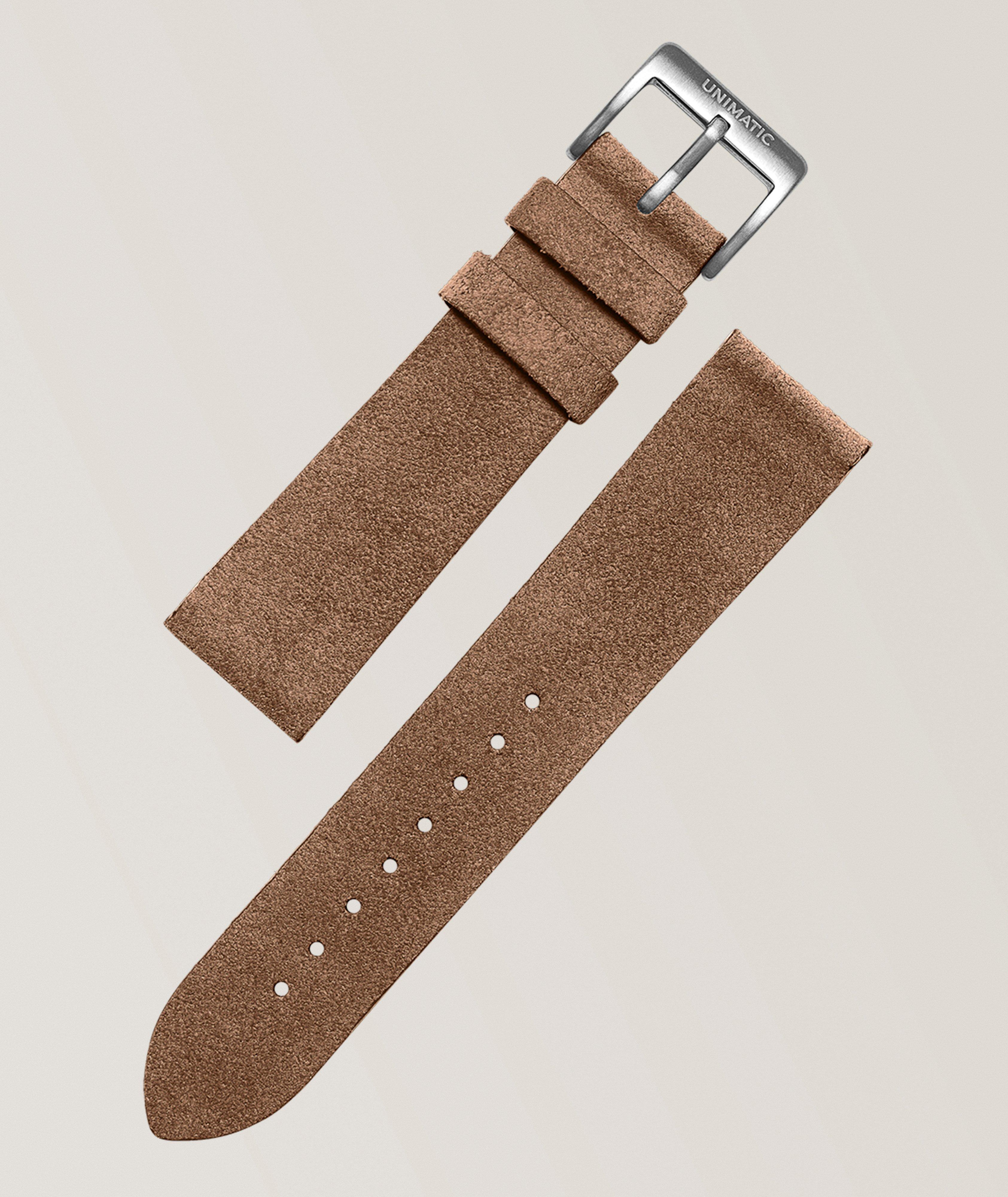 Bracelet de montre SSB cuir suède deux-pièces image 0