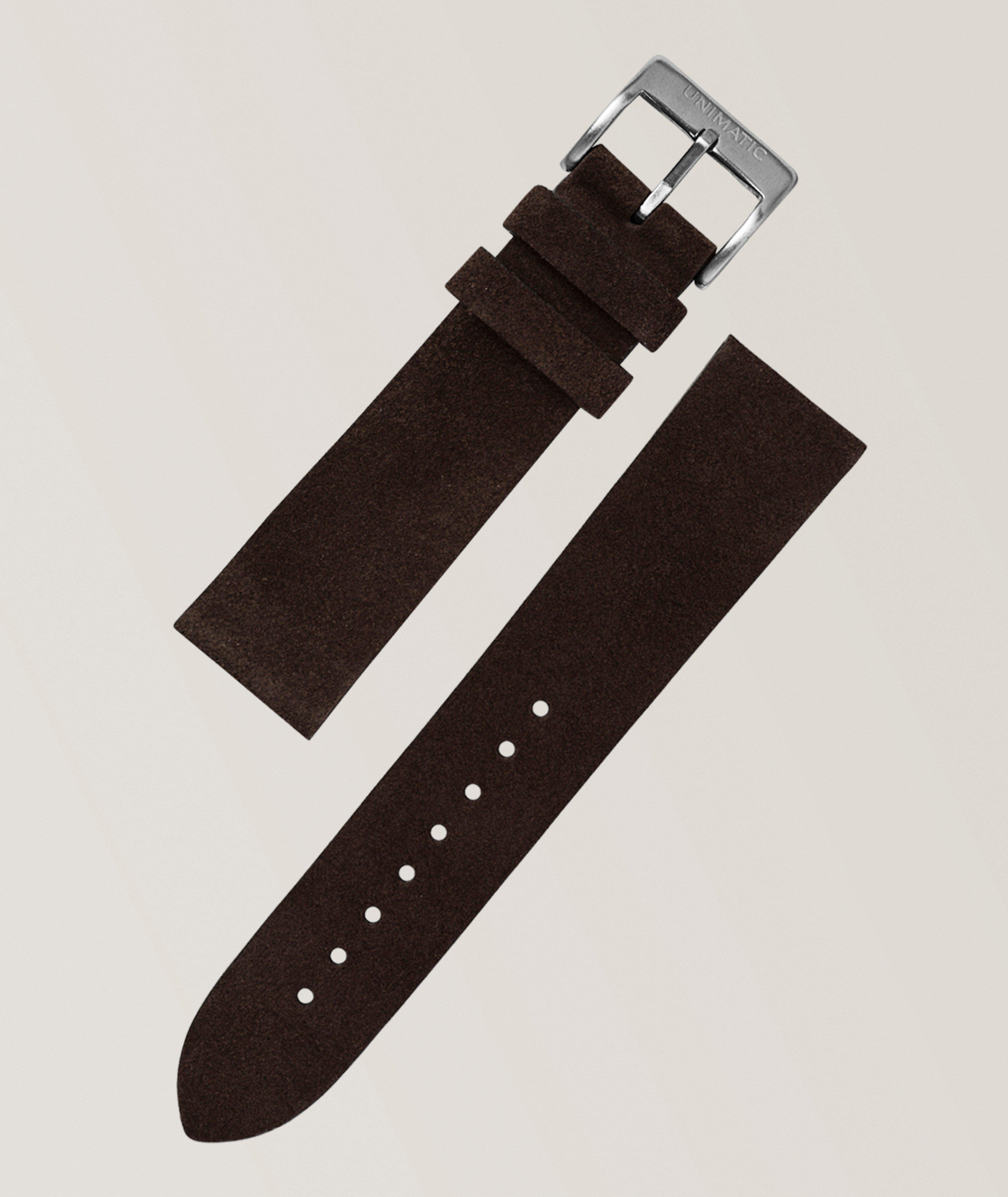 Two-Piece Suede Leather SSB Watch Strap image 0