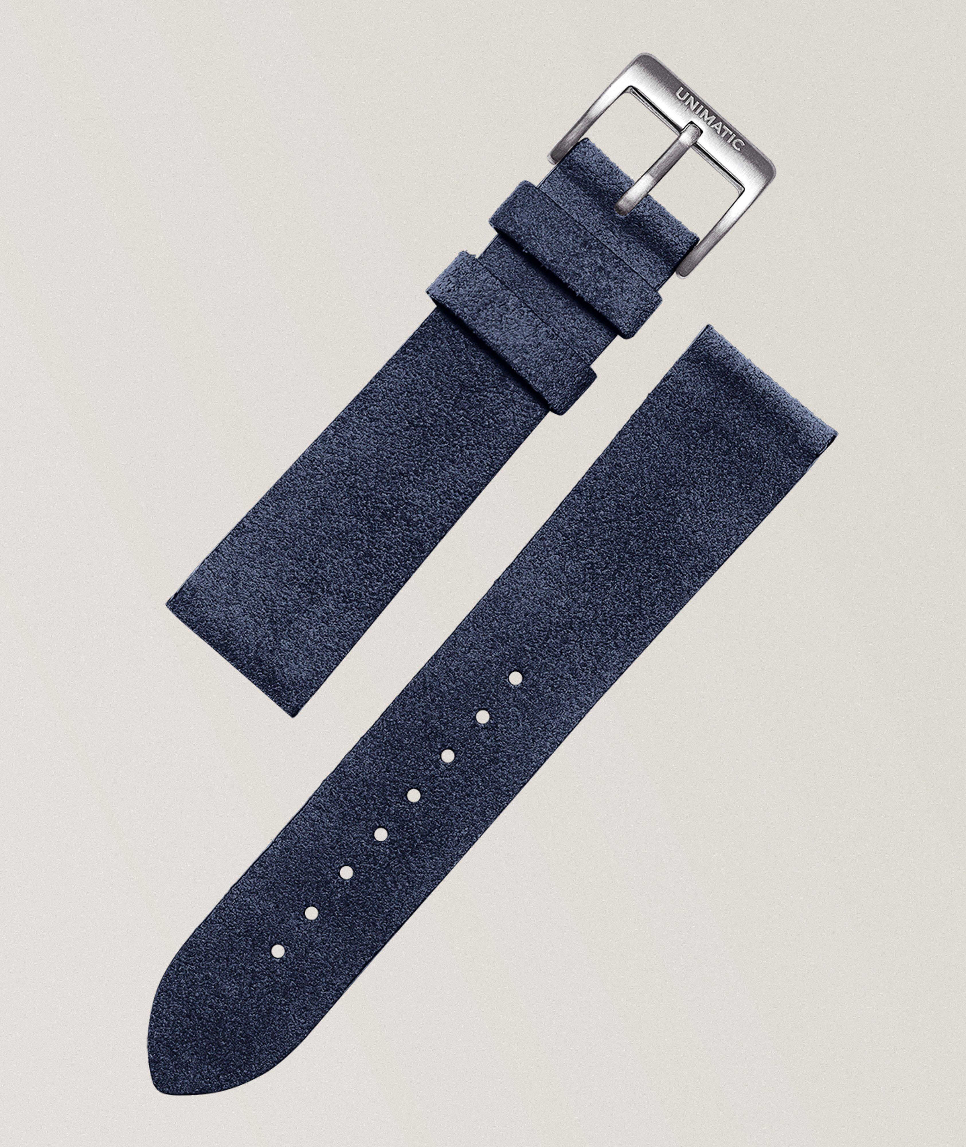 Two-Piece Suede Leather SSB Watch Strap image 0