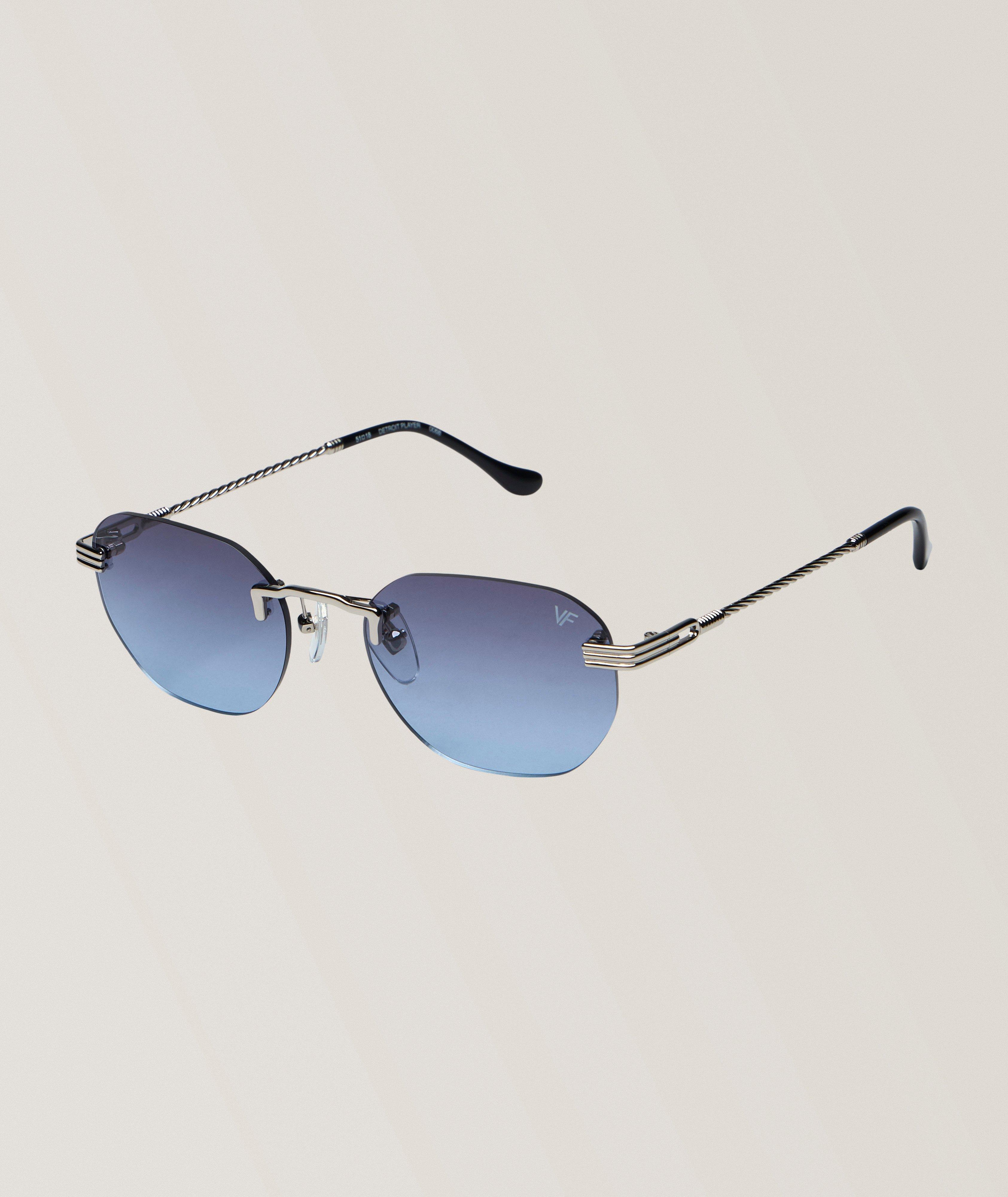 Vintage Frames Detroit Player Rimless Rectangular Sunglasses