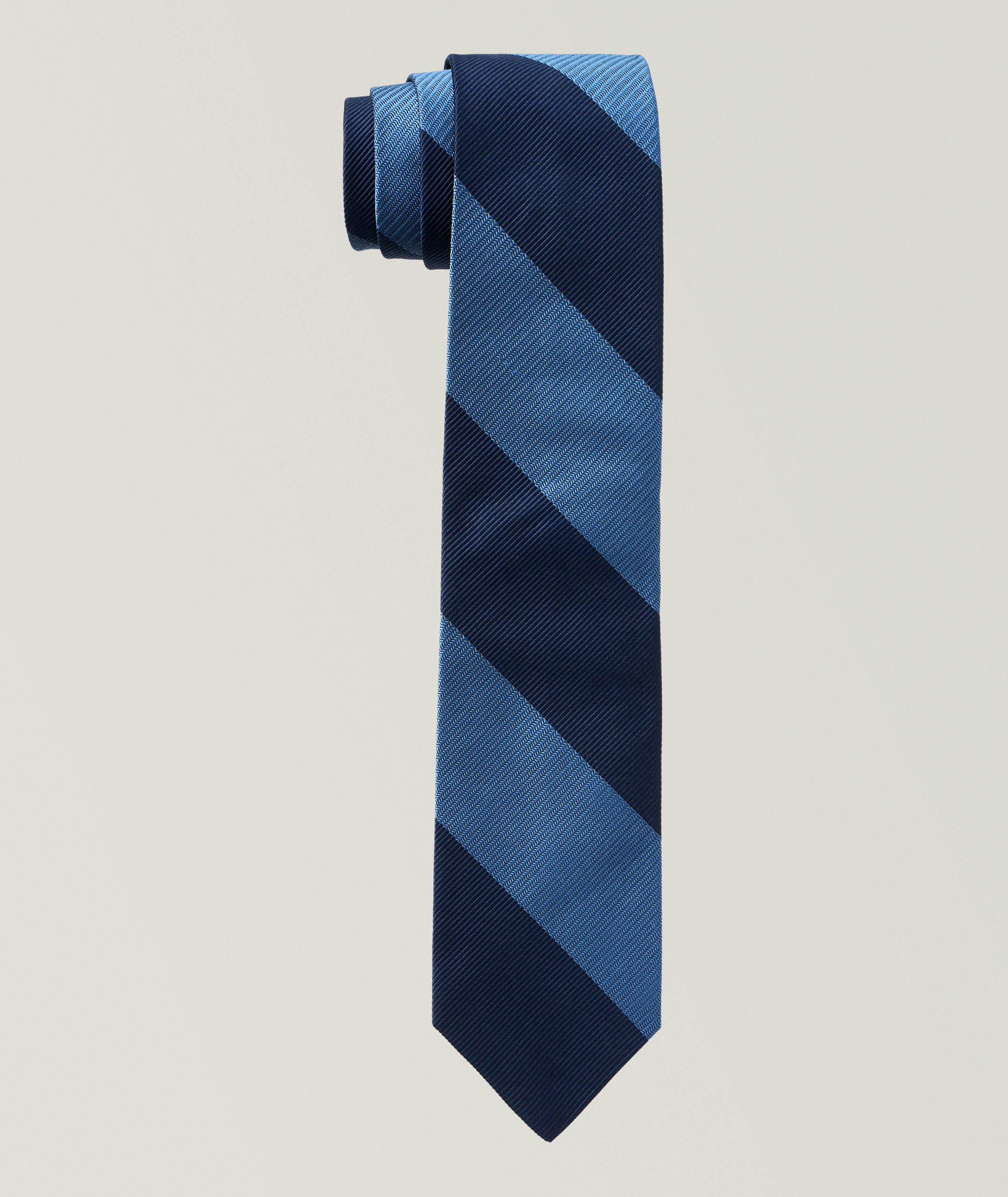 Robert Talbott Fancy Stripe Mogador Silk-Cotton Tie 
