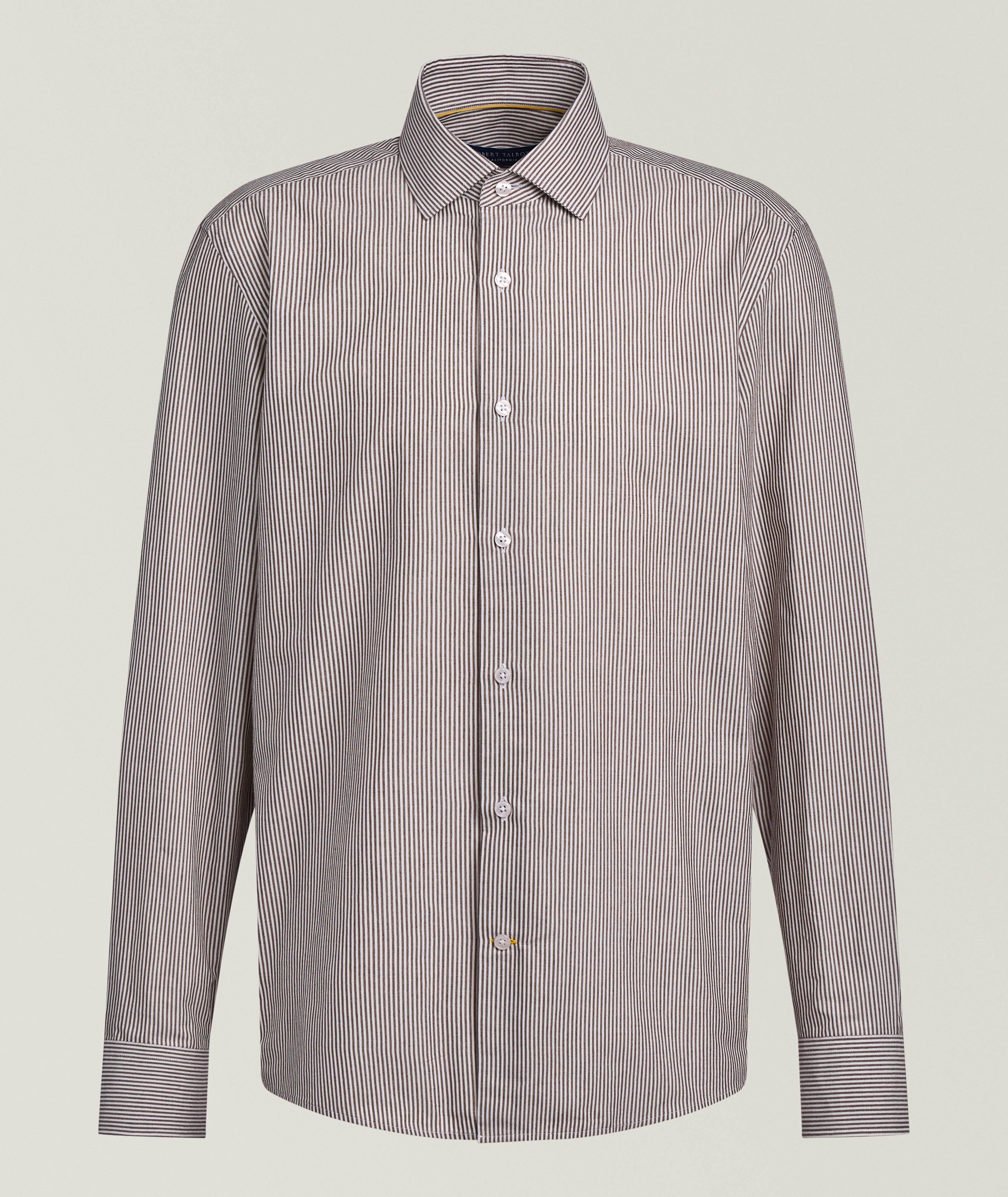 Robert Talbott Reynolds Fine Stripe Brushed Cotton Shirt