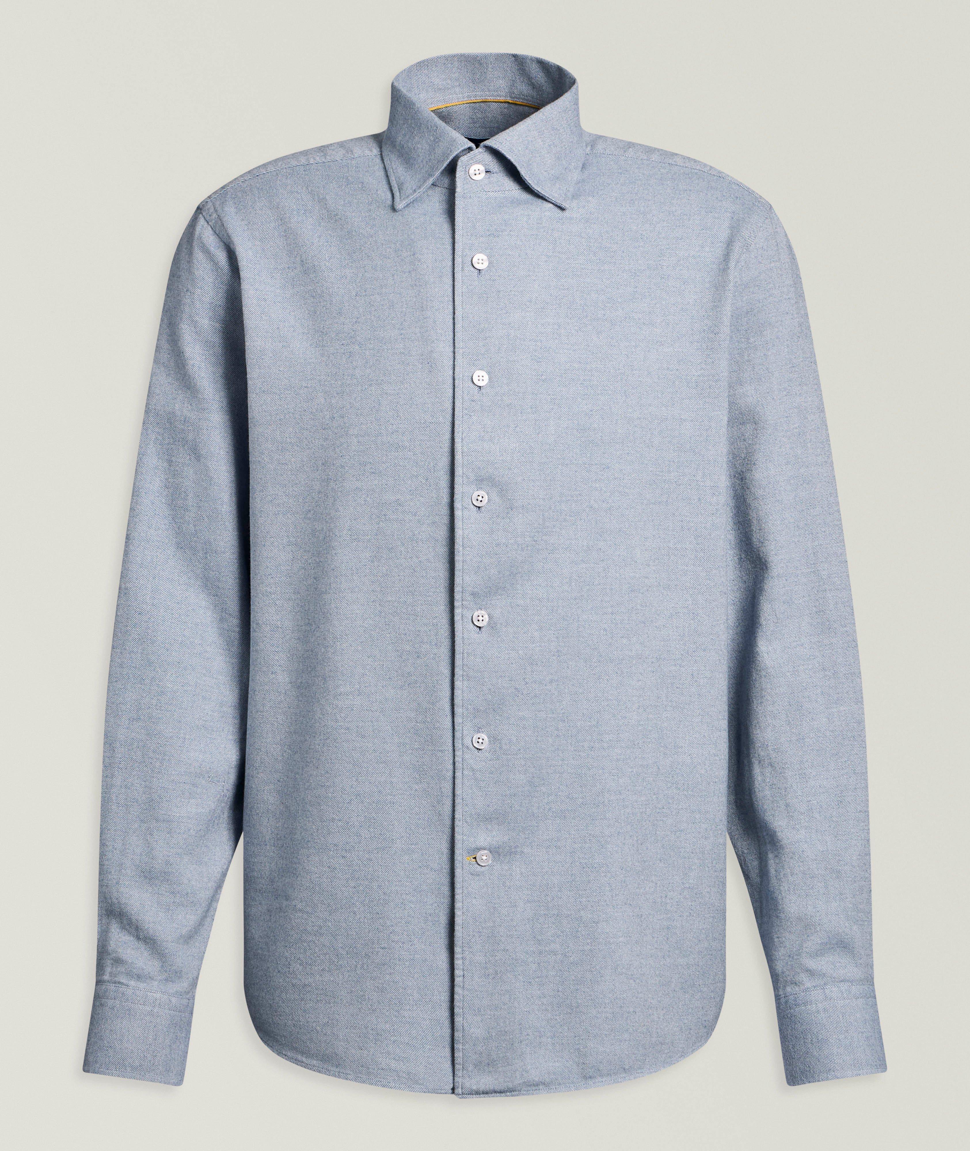 Robert Talbott Chemise sergé flanelle luxe Morgan
