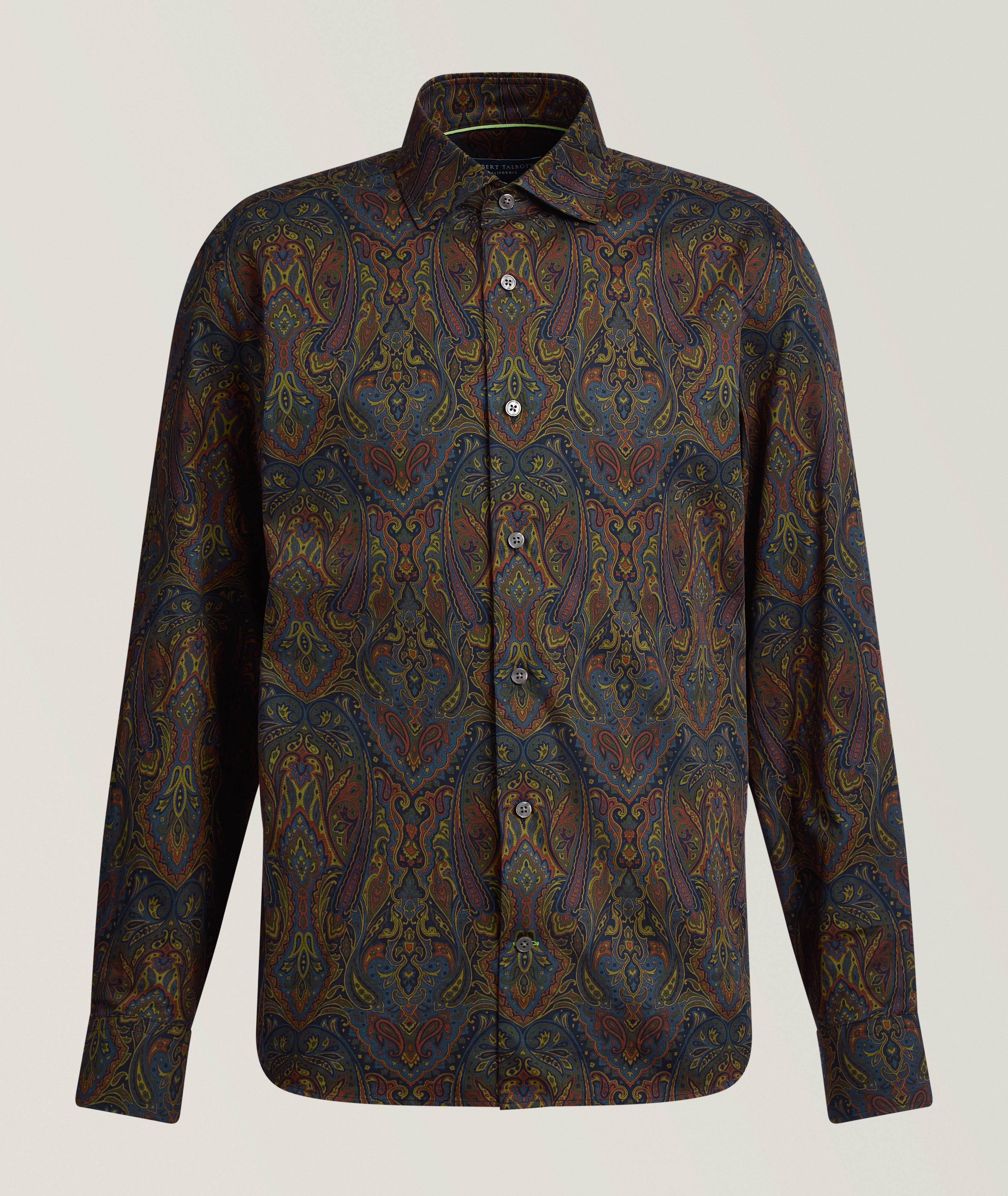 Robert Talbott RT BLUE  PRINTED PAISLEY