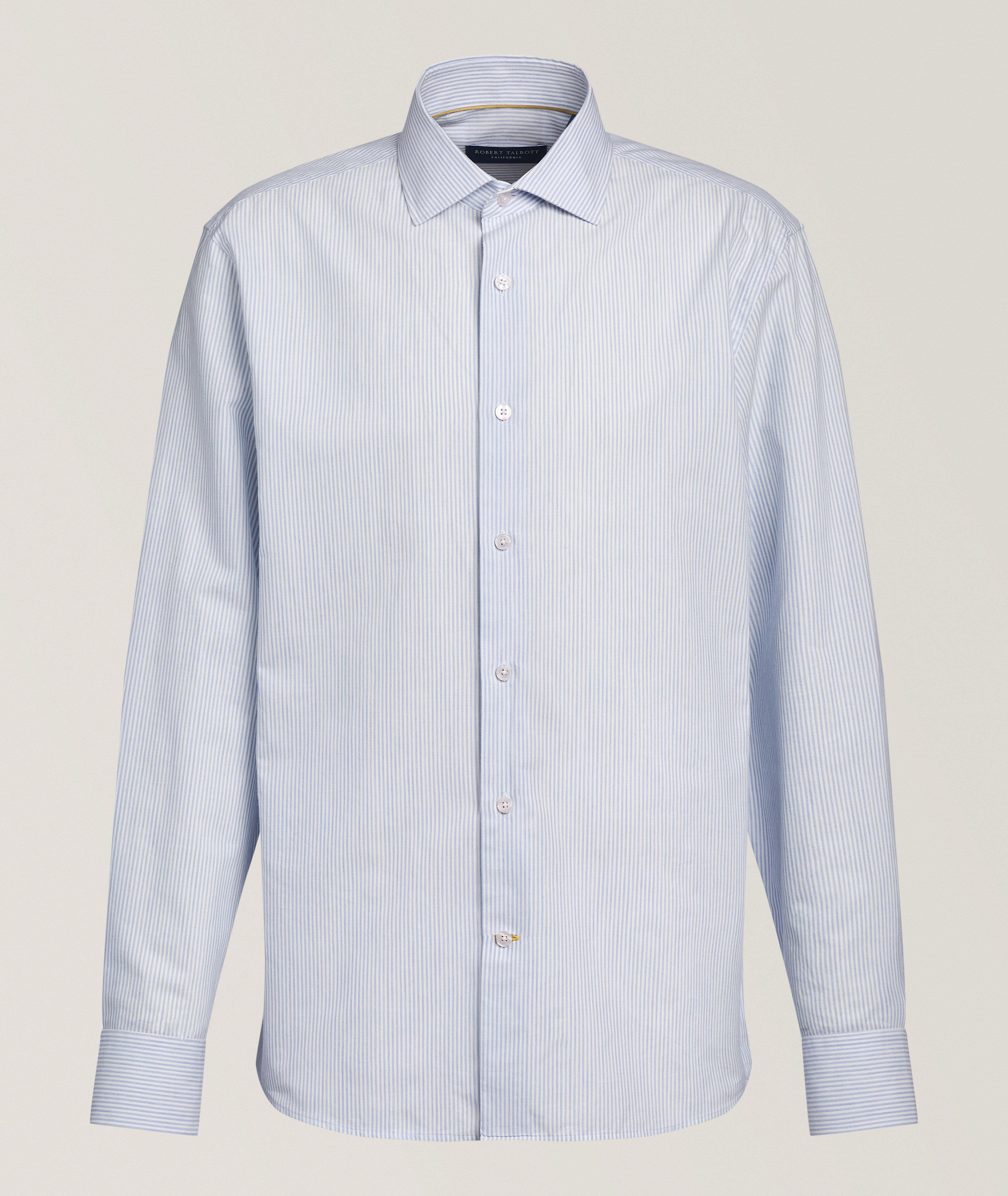 Robert Talbott Reynolds Fine Stripe Brushed Cotton Shirt