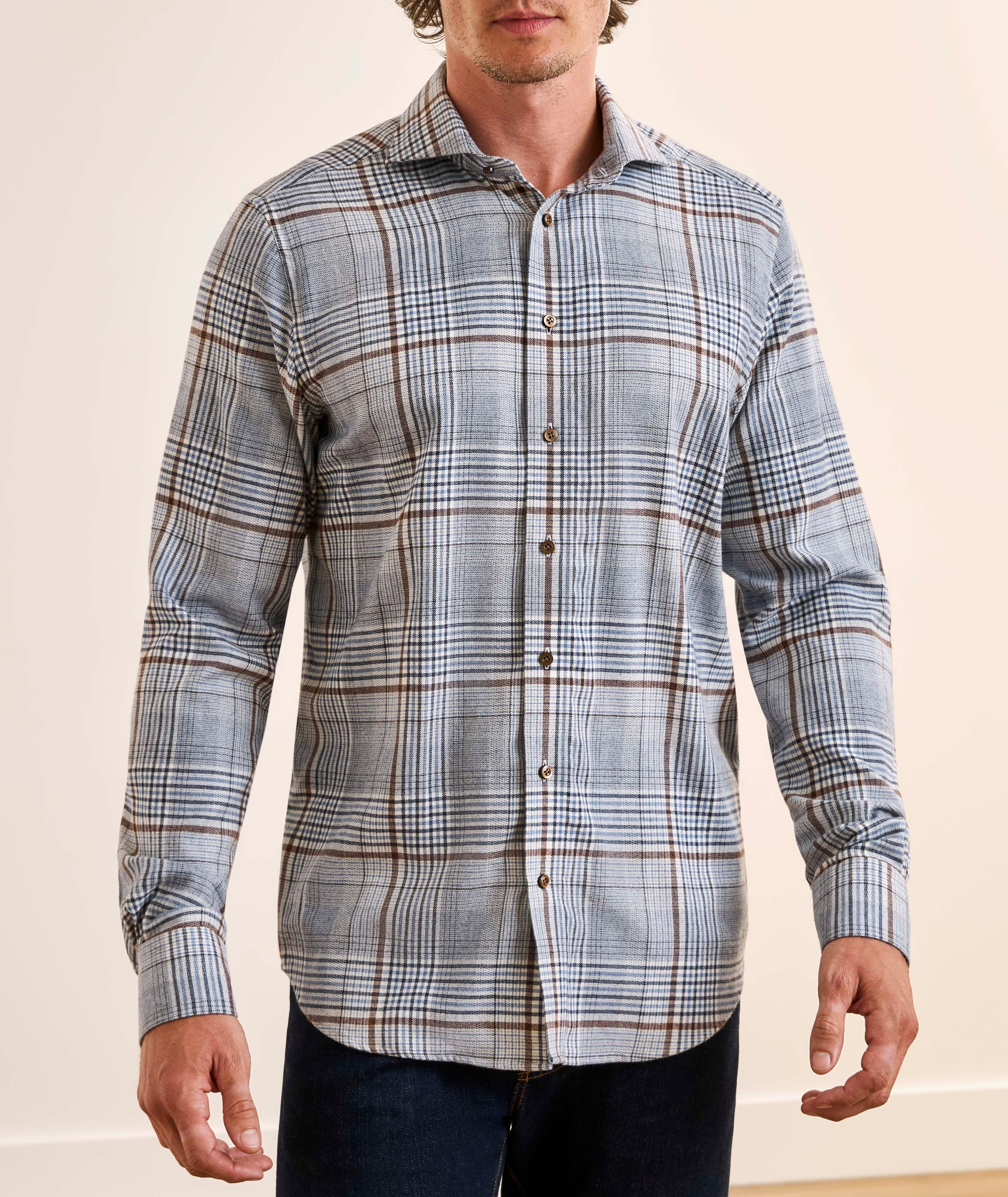Check Cotton Flannel Twill Shirt  image 1