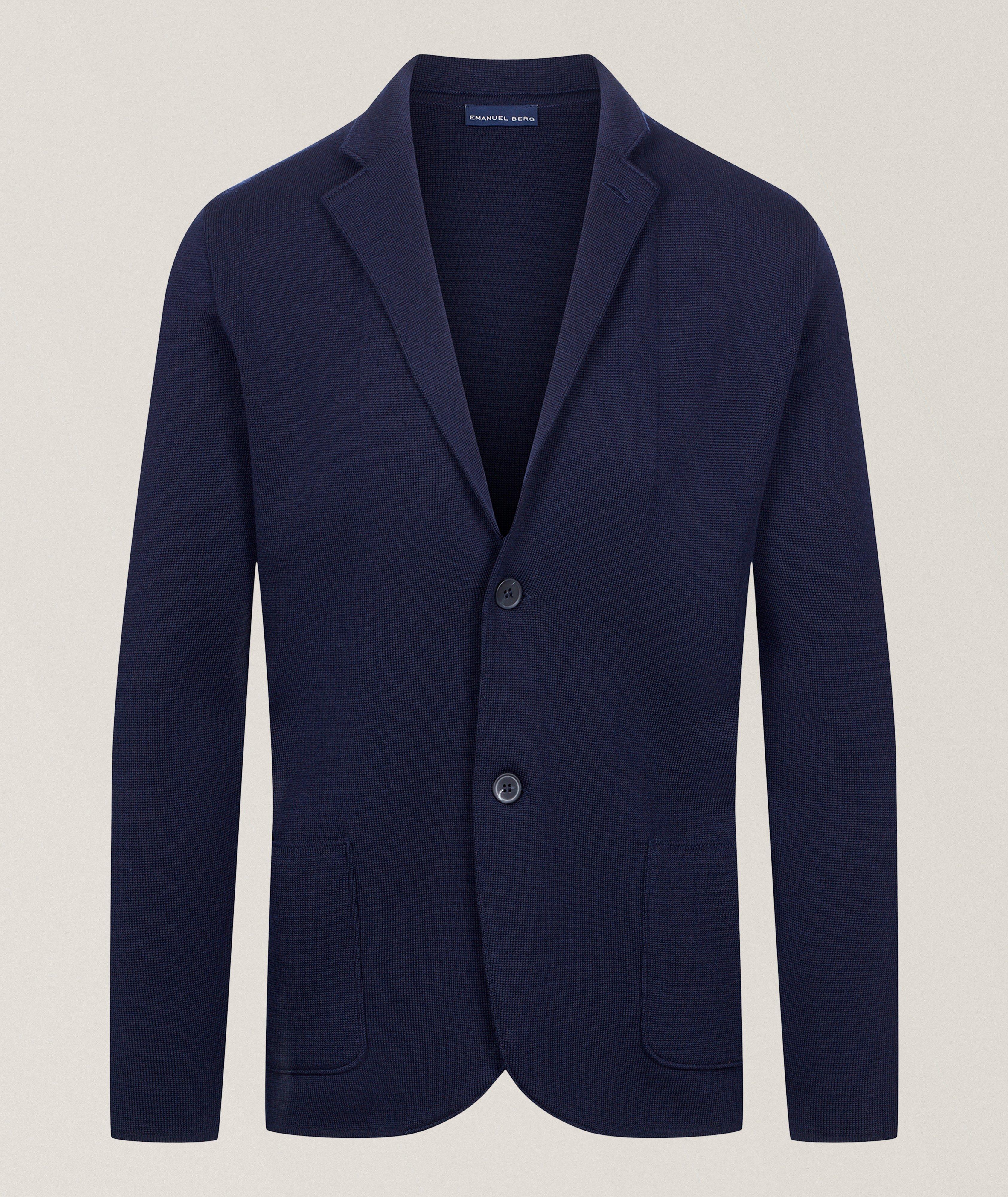 Emanuel Berg Extrafine Merino Wool Knit Sport Jacket