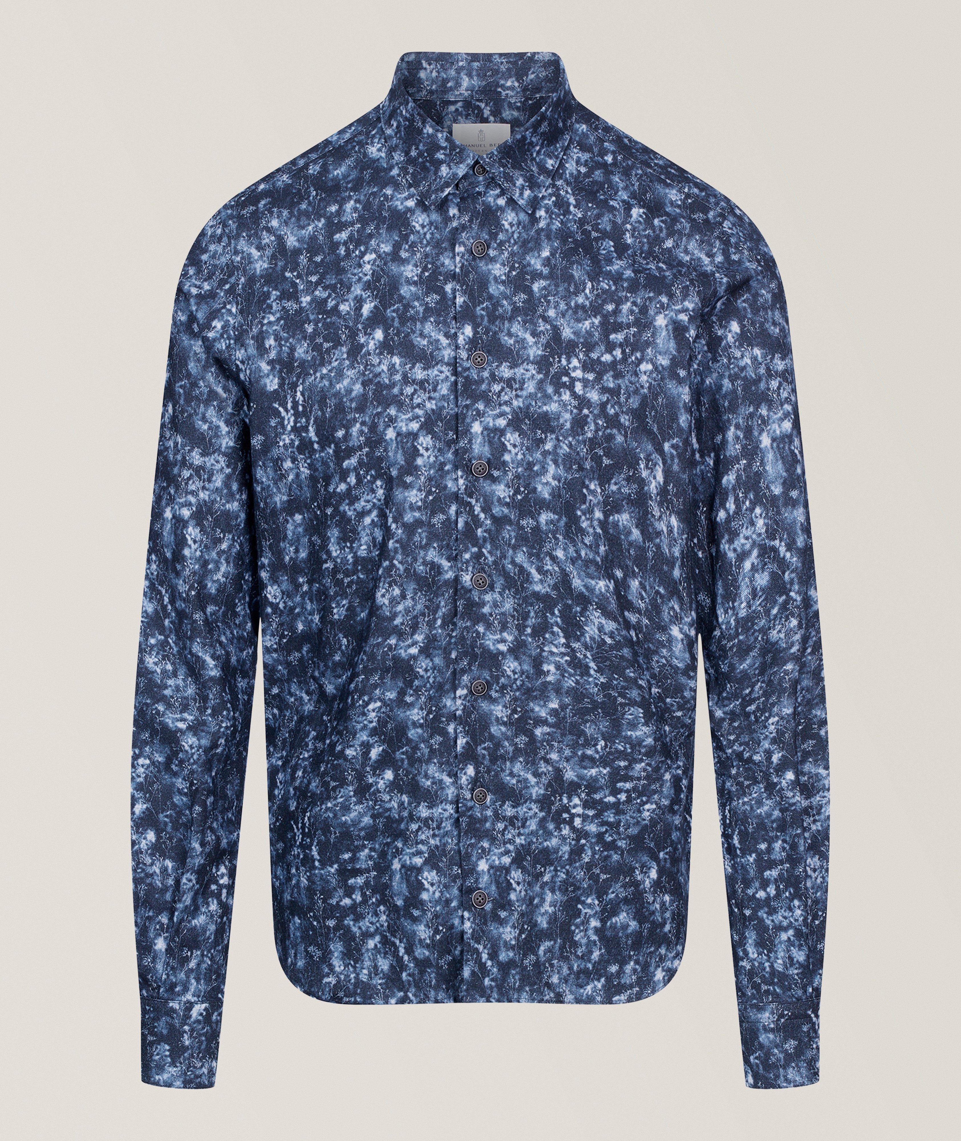 Emanuel Berg Chemise sergé flanelle coton floral