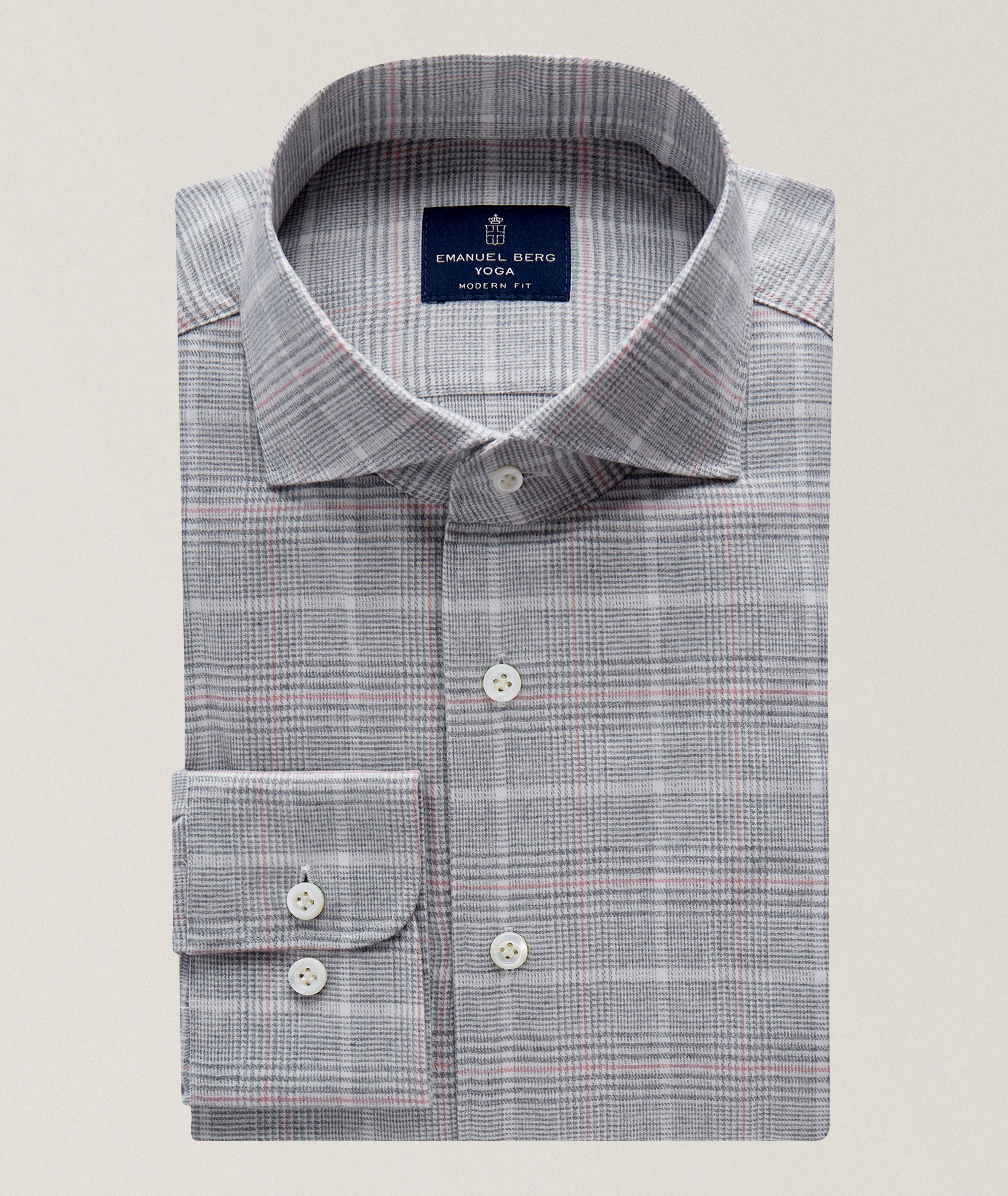 Chemise habillée cachemire yoga carreaux fenêtre Premium Luxury image 0