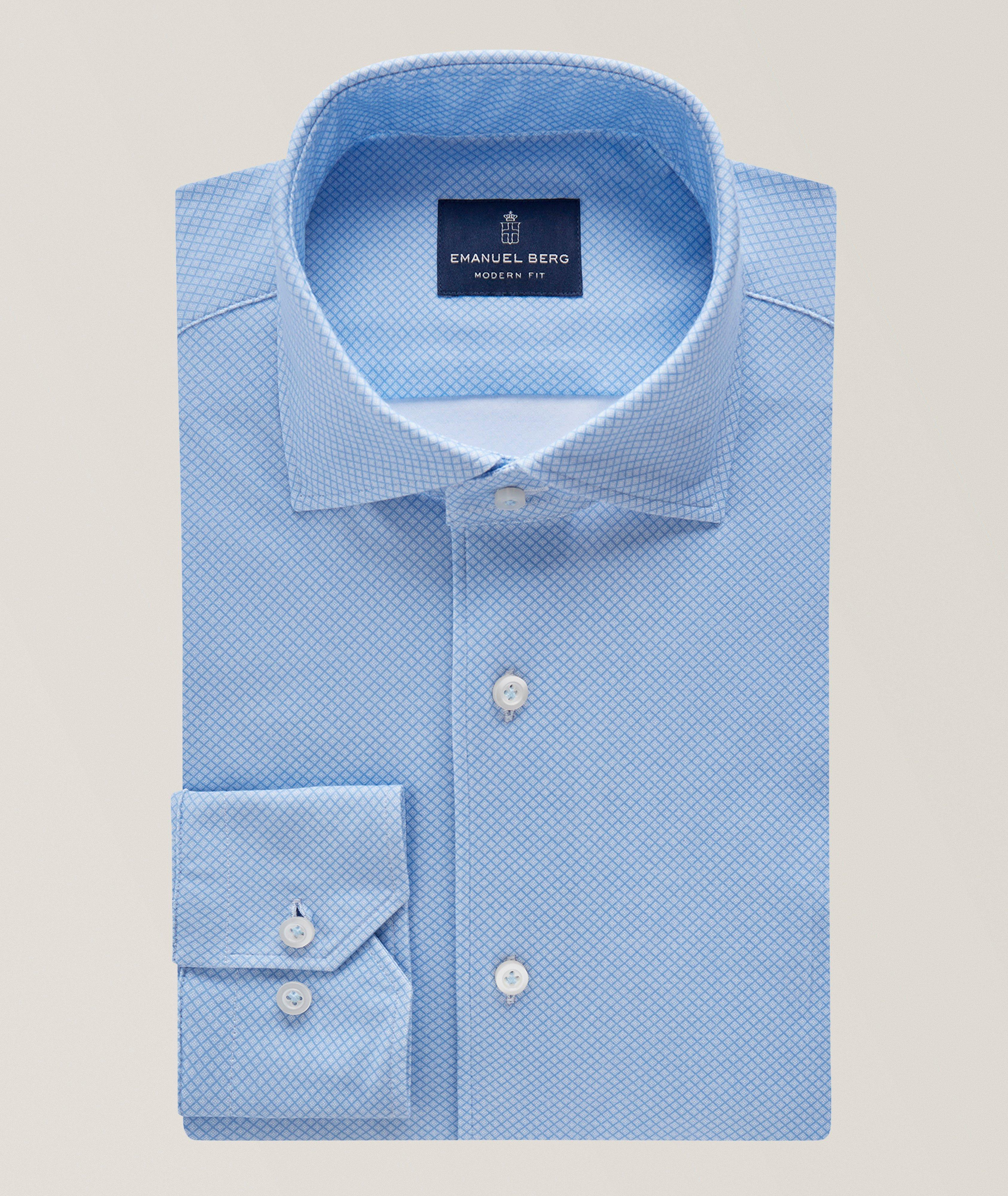 Emanuel Berg Byron Printed 4Flex Stretch Dress Shirt