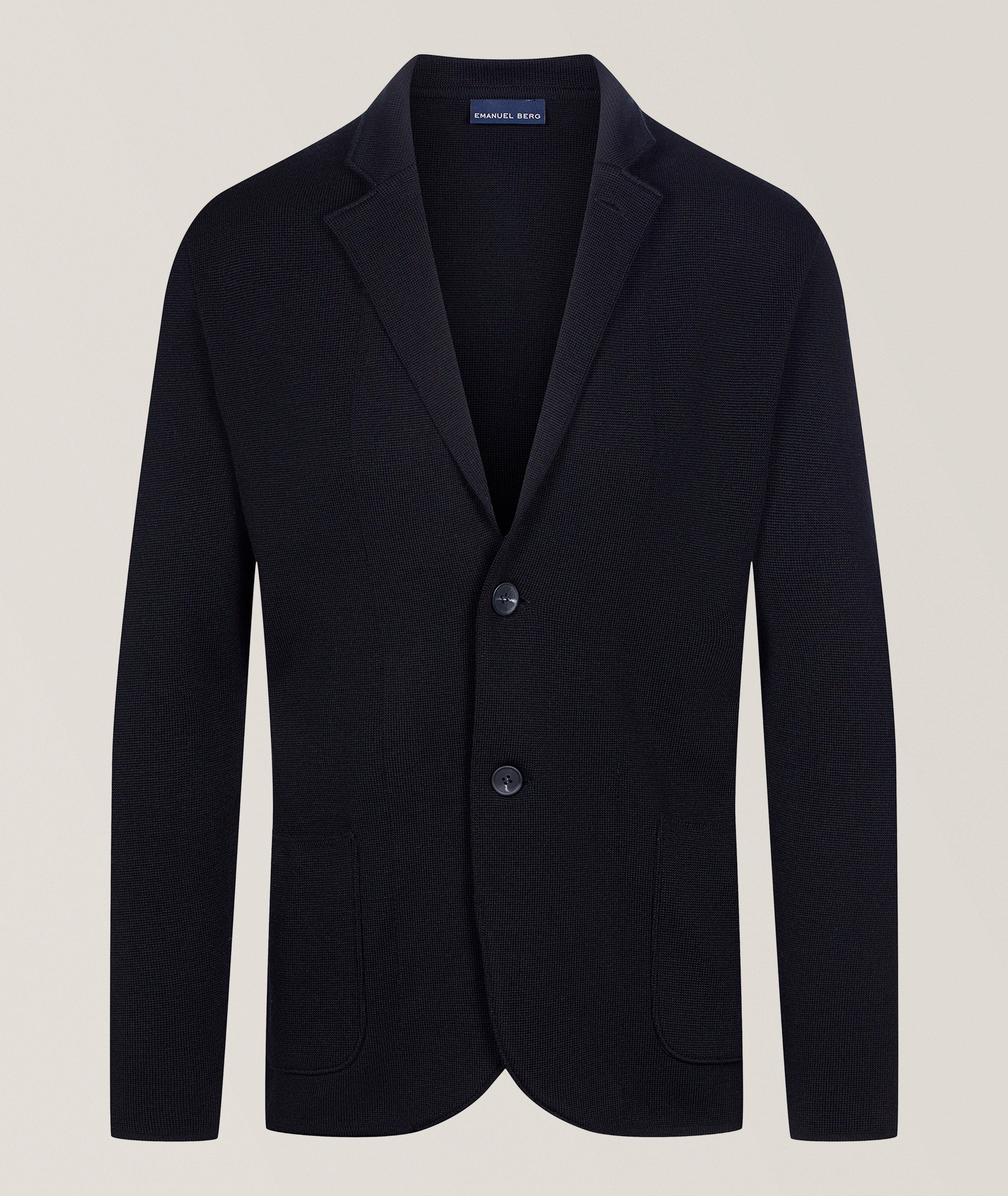 Emanuel Berg Merino Wool Knit Sport Jacket