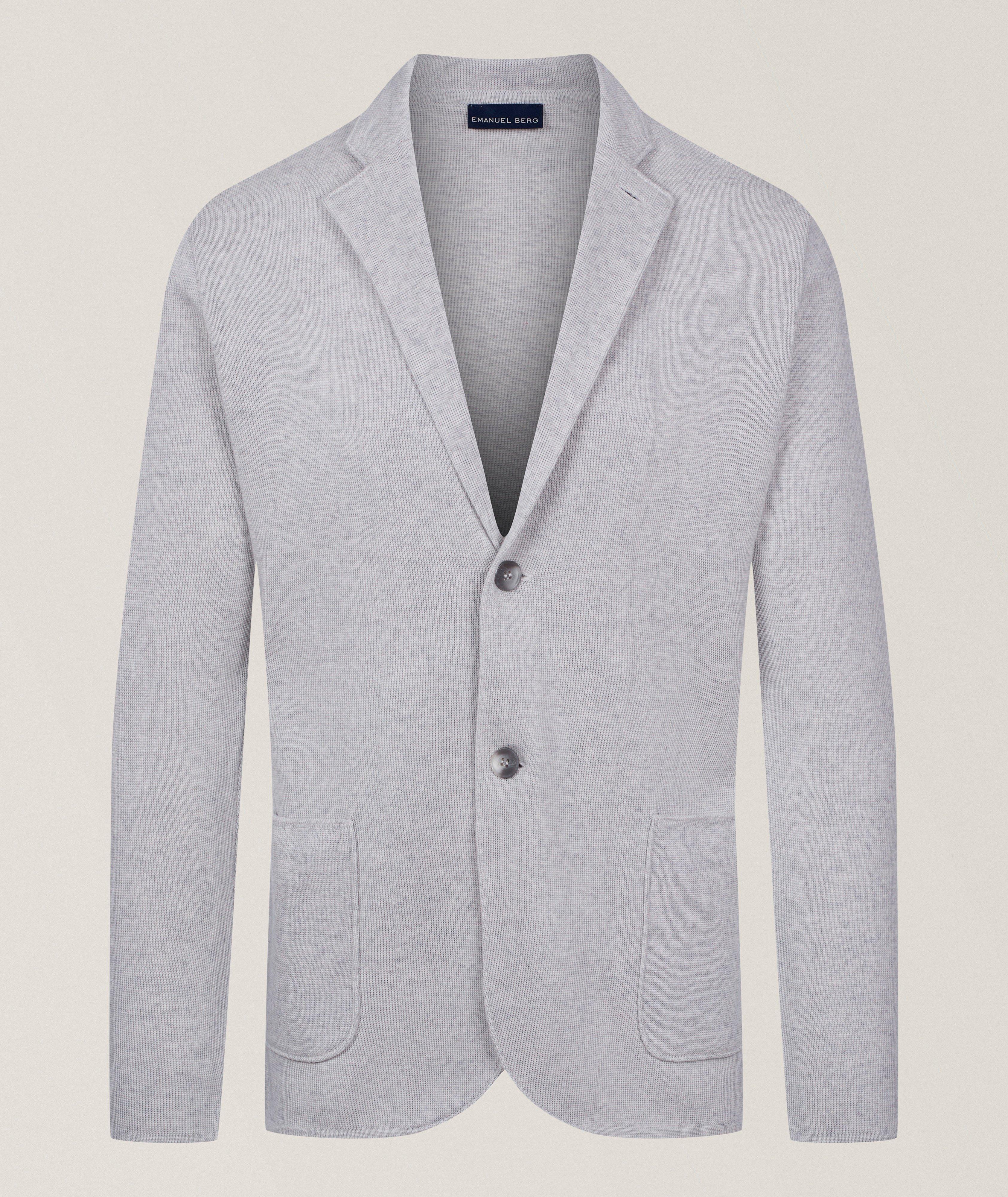 Emanuel Berg Merino Wool Knit Sport Jacket