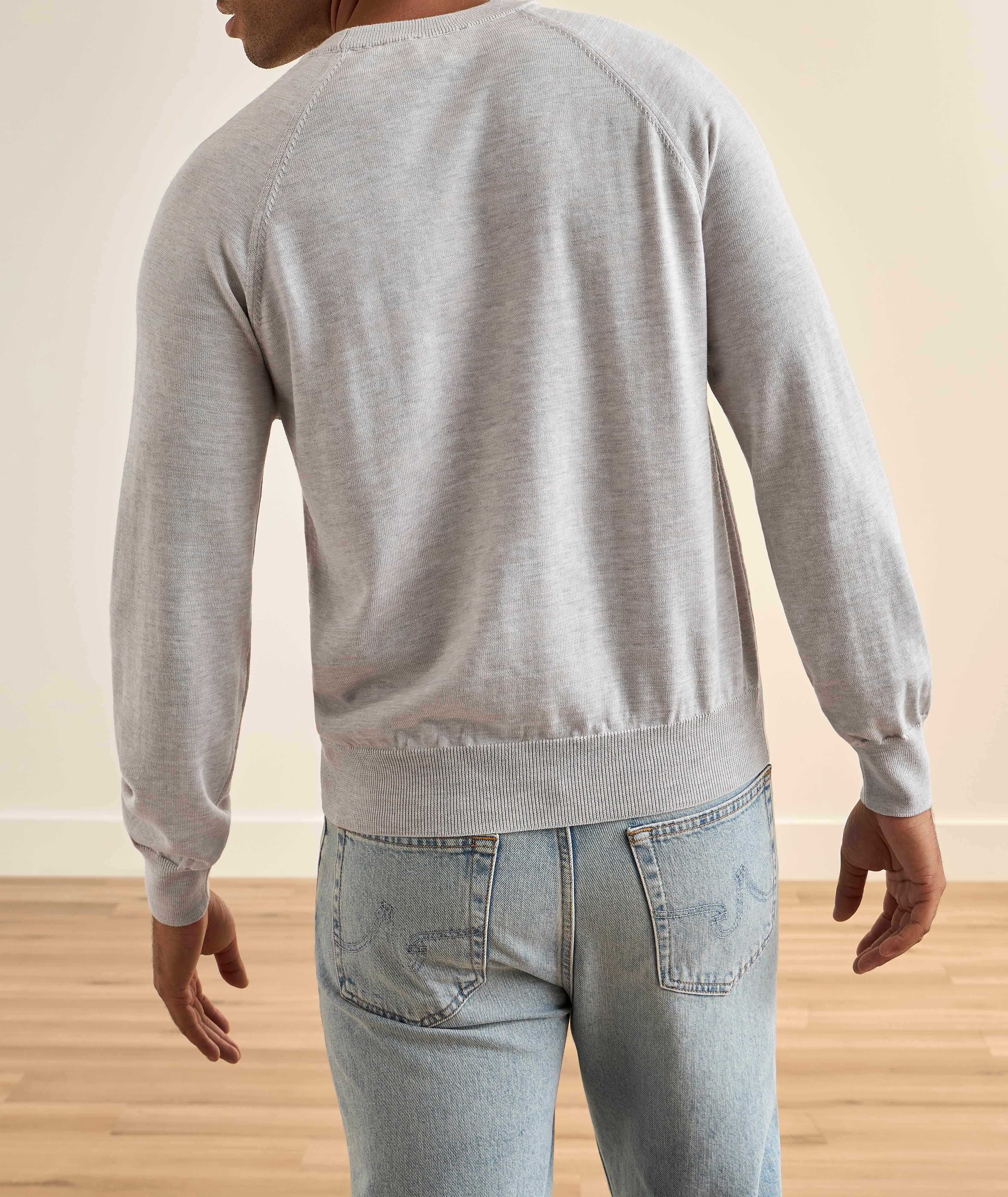 Mélange Merino Wool-Cotton Sweater image 2