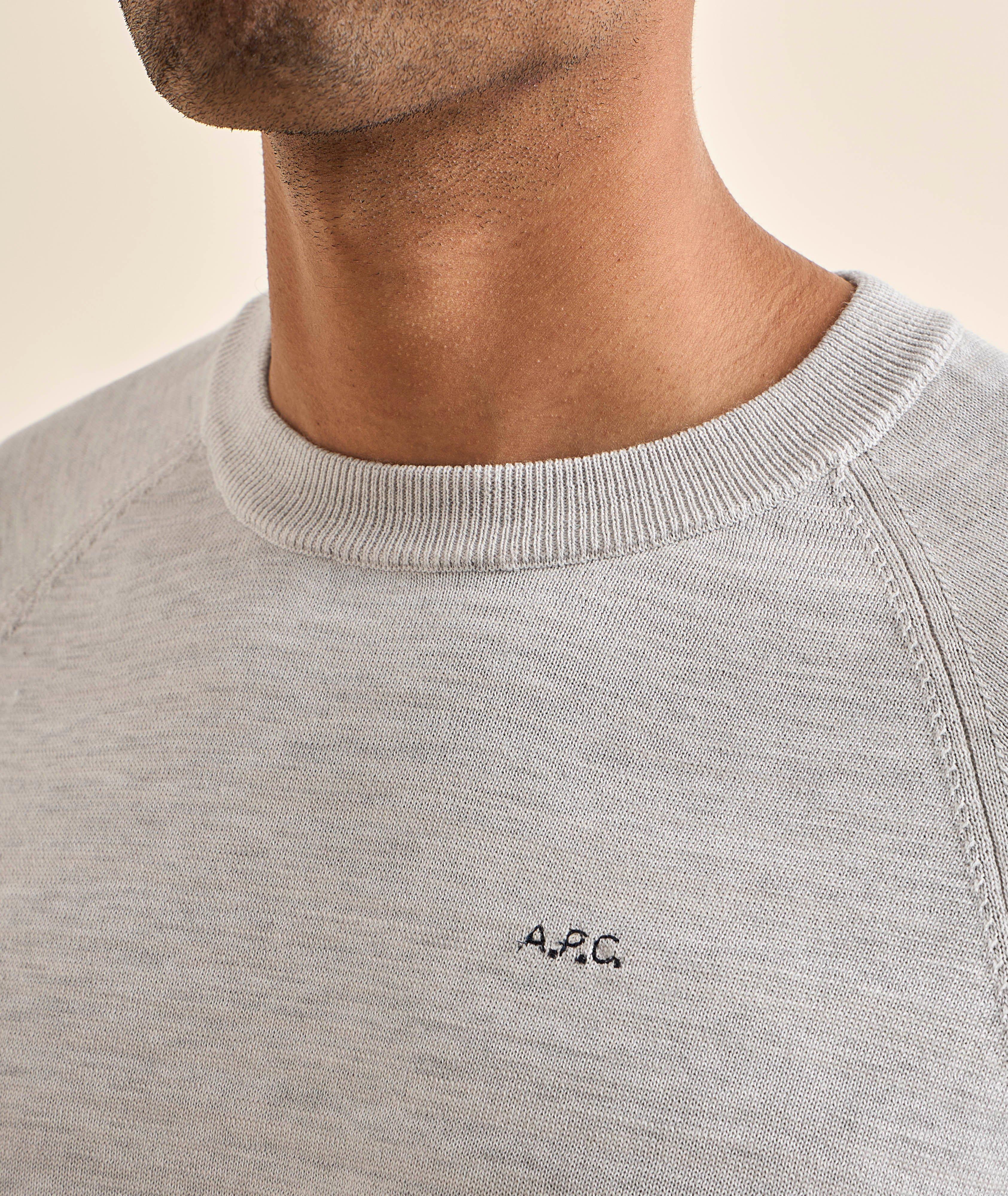 Mélange Merino Wool-Cotton Sweater image 3