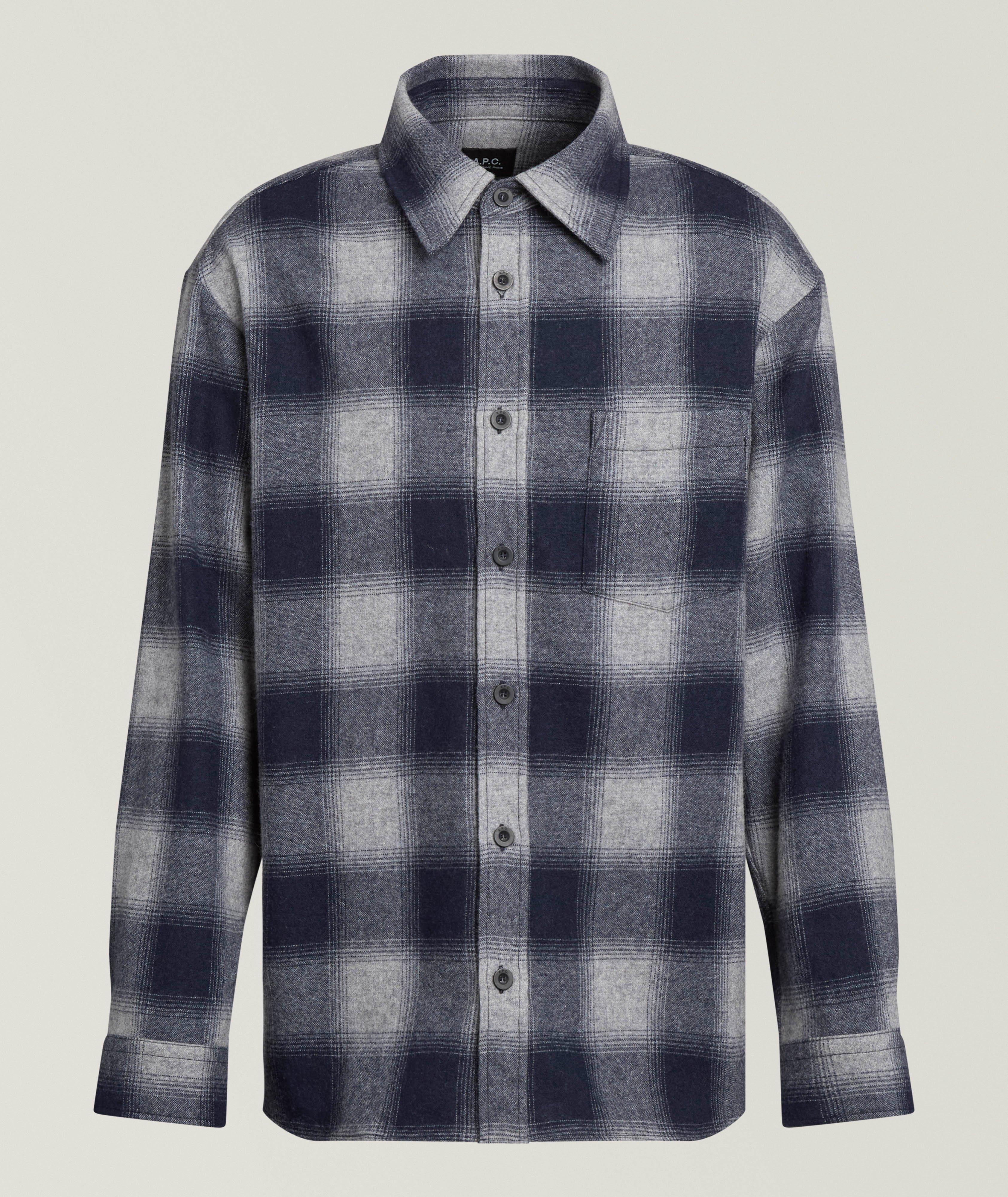 A.P.C. Surchemise laine-mélange quadrillé