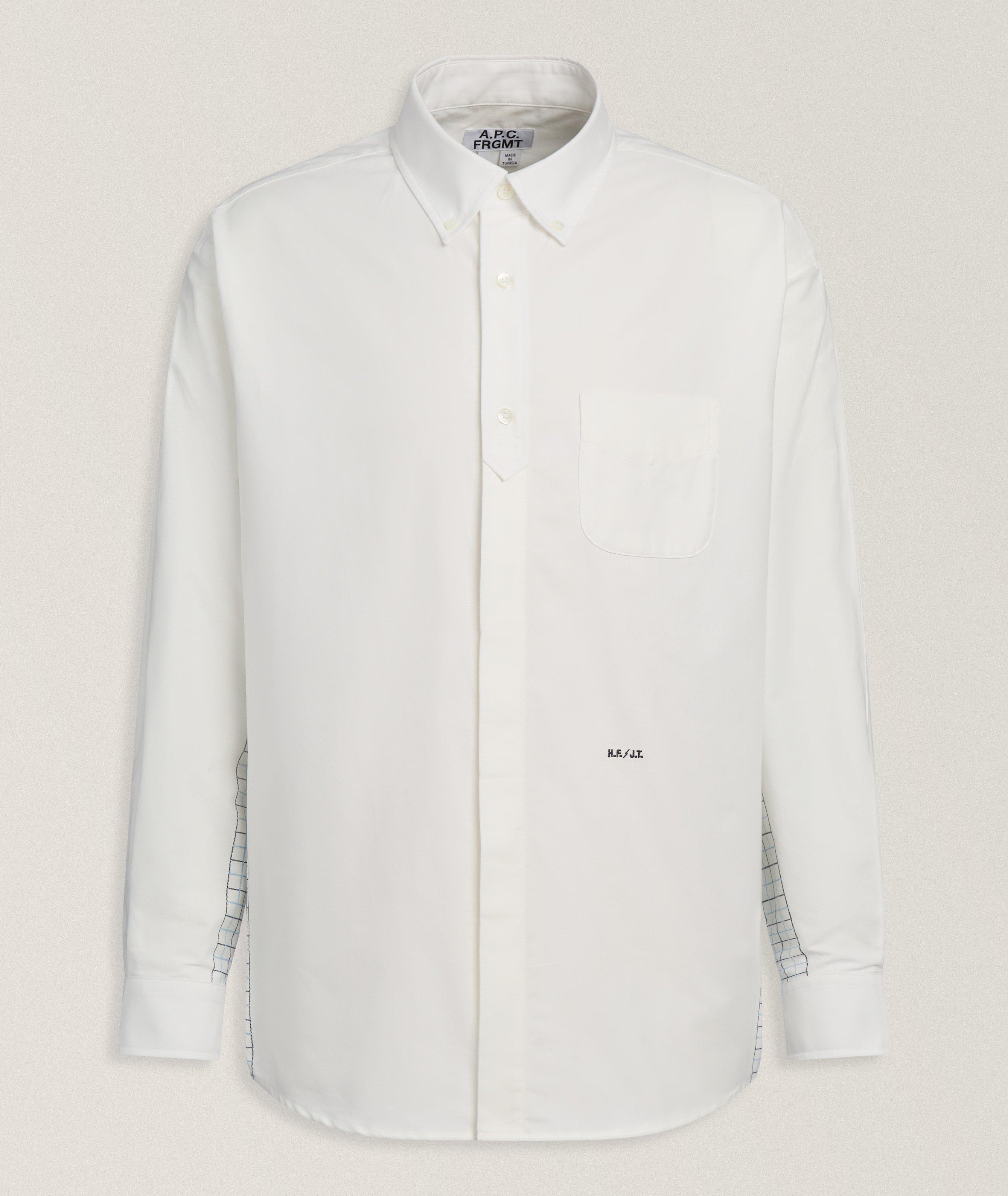 A.P.C. X FRGMT Contrast Check Print Cotton Shirt 