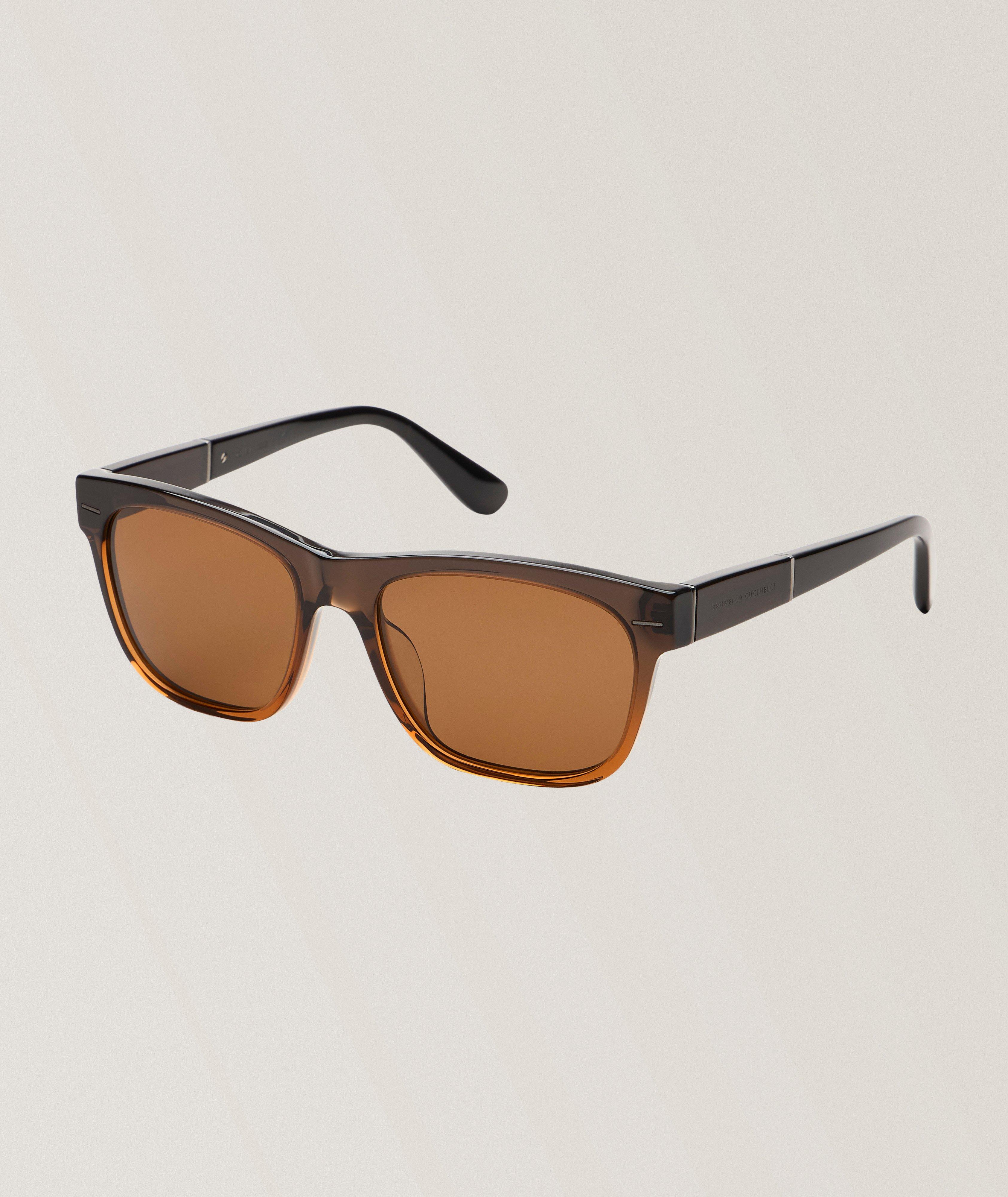 Brunello Cucinelli Two-Tone Square Sunglasses 