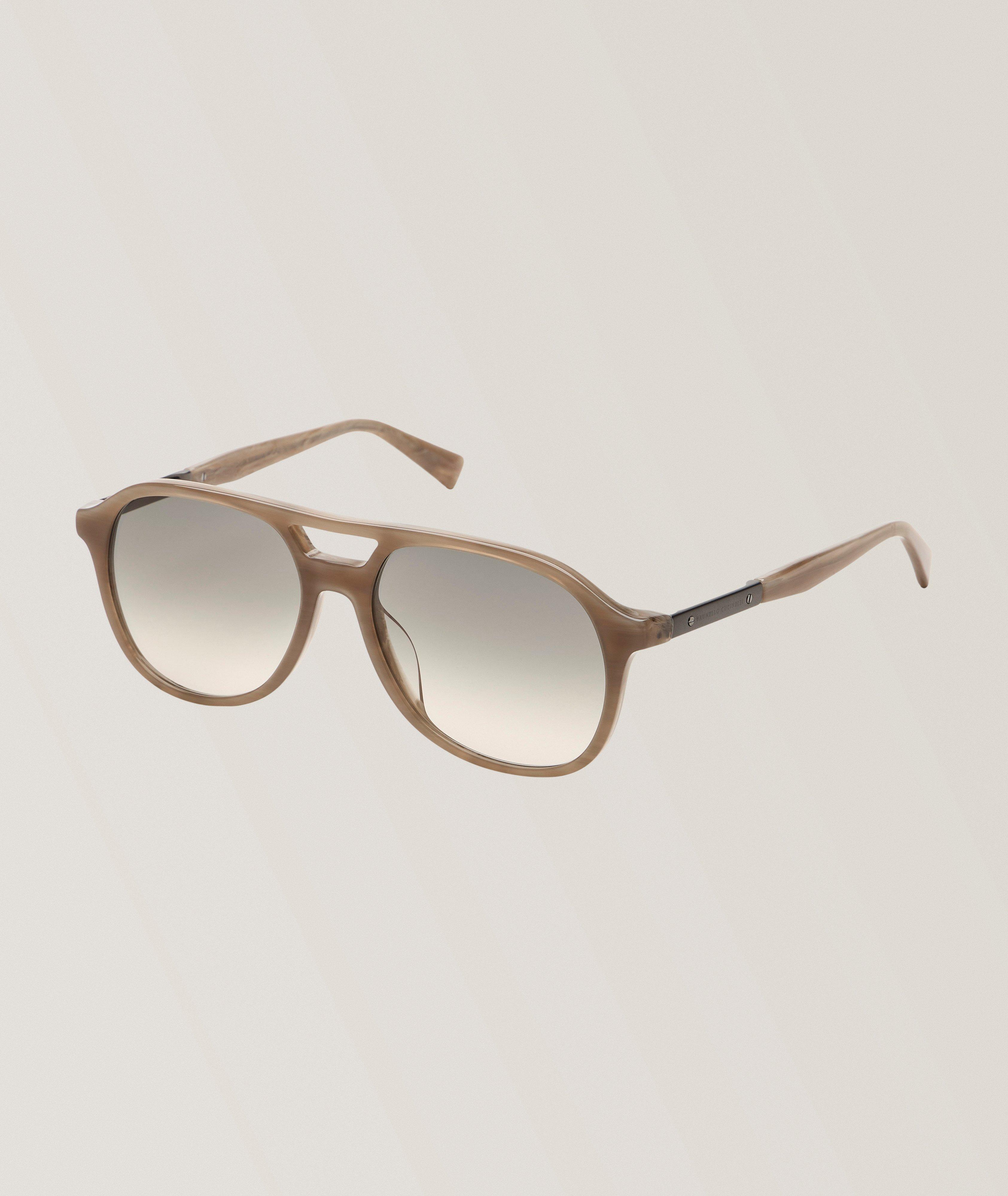 Brunello Cucinelli Pilot Sunglasses 