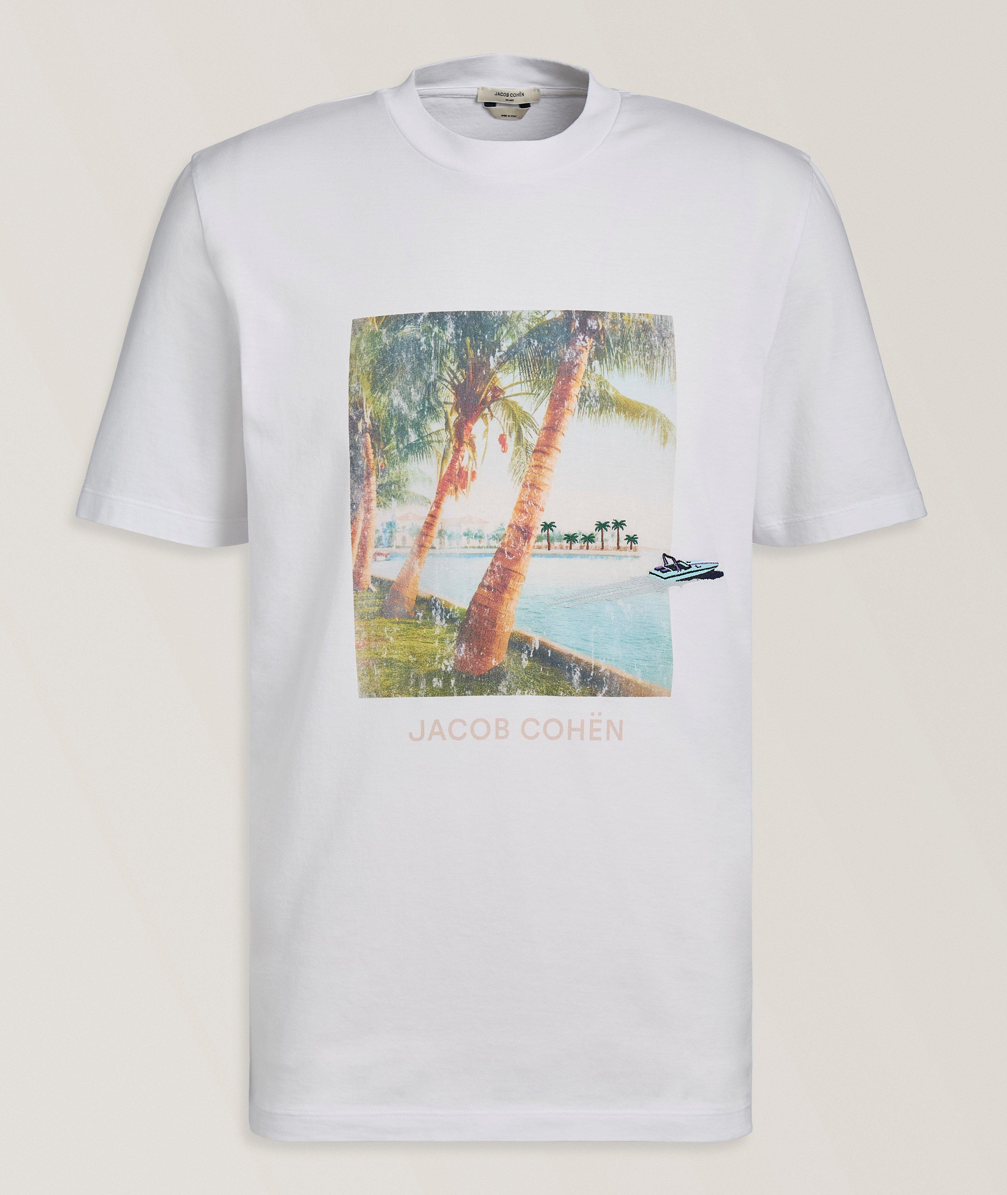 Palm Tree Cotton Jersey T-Shirt image 0