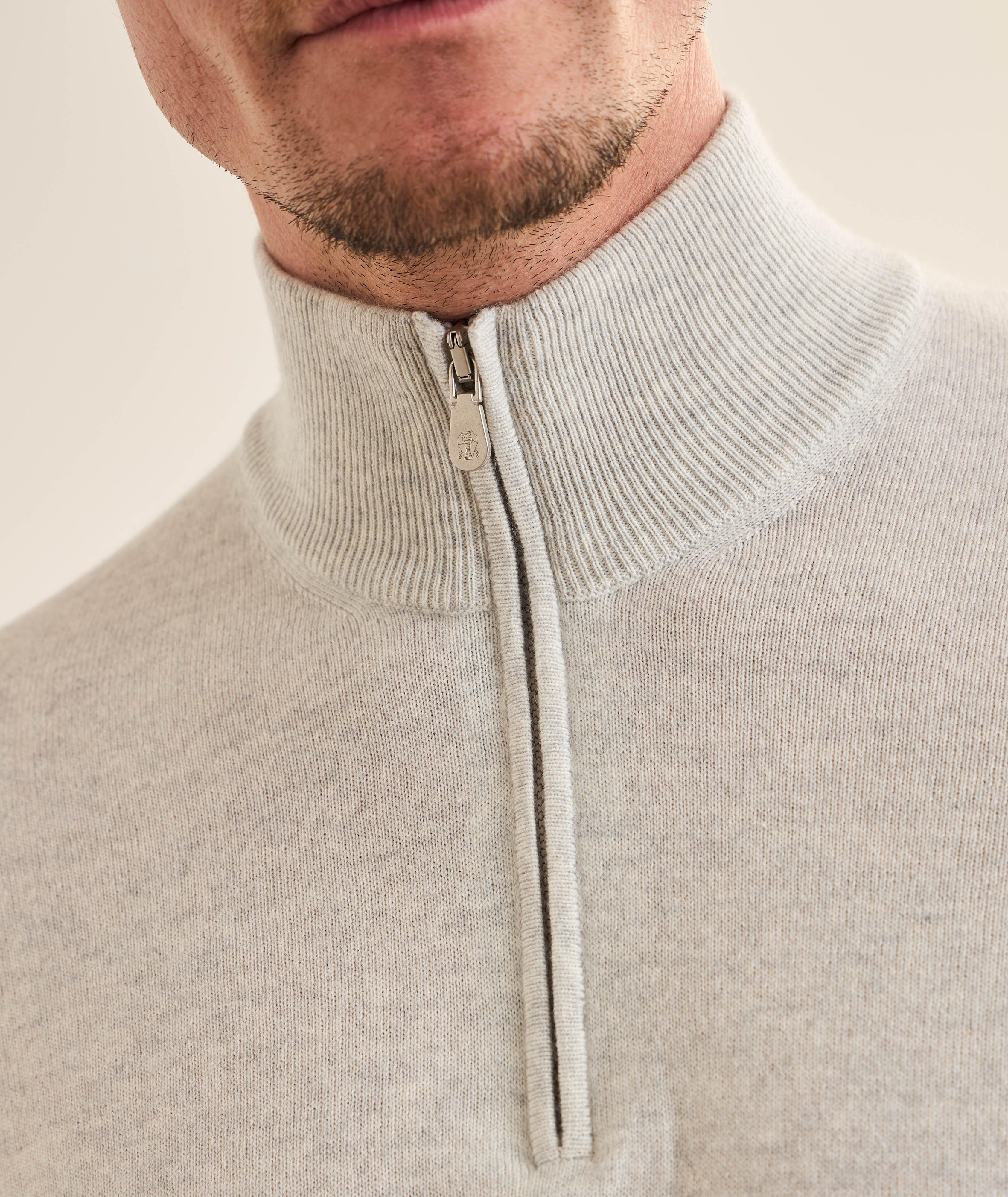 Cashmere Quarter-Zip Sweater image 3