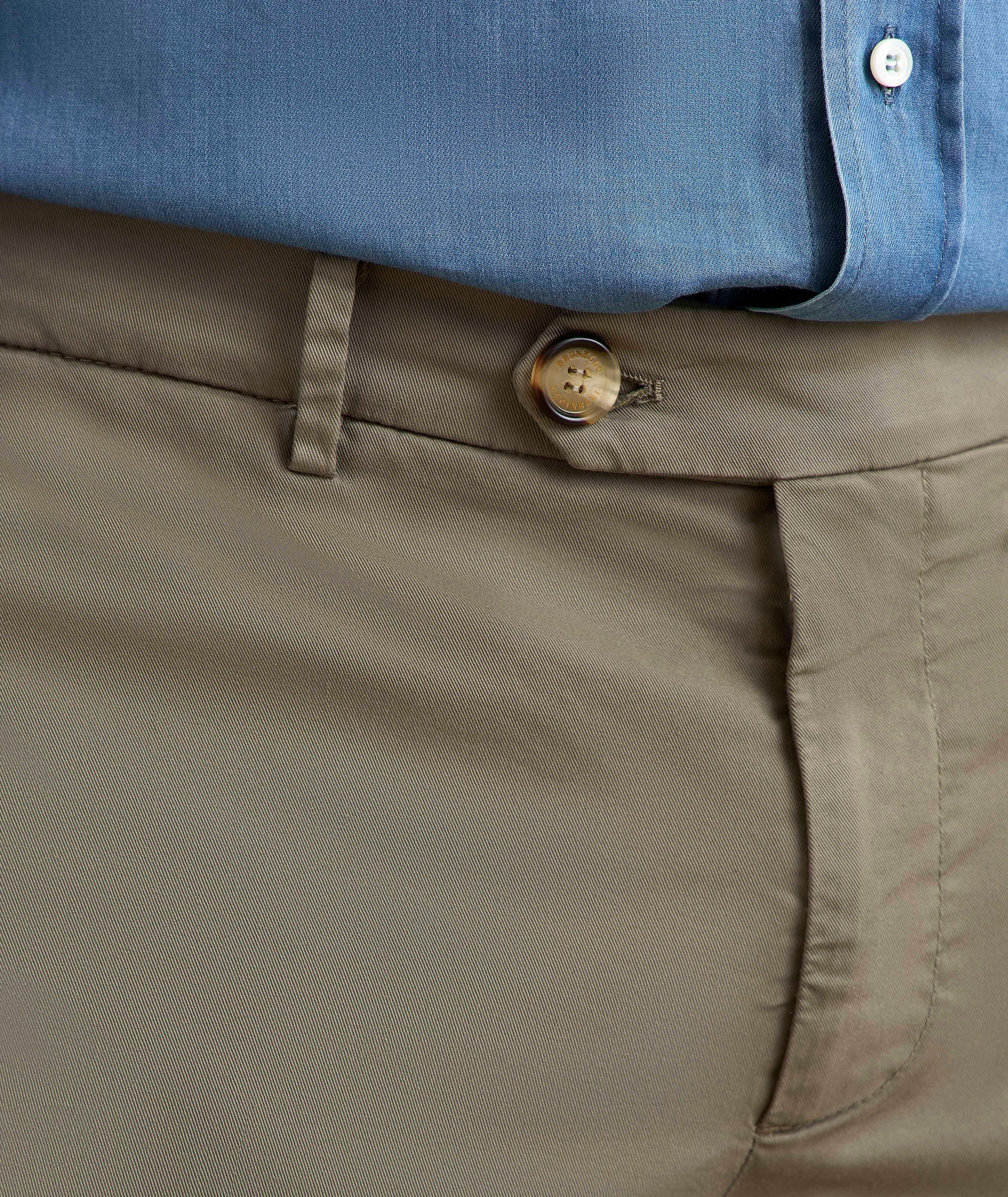Brunello Cucinelli Italian-Fit Stretch-Cotton Chino Pants | Pants