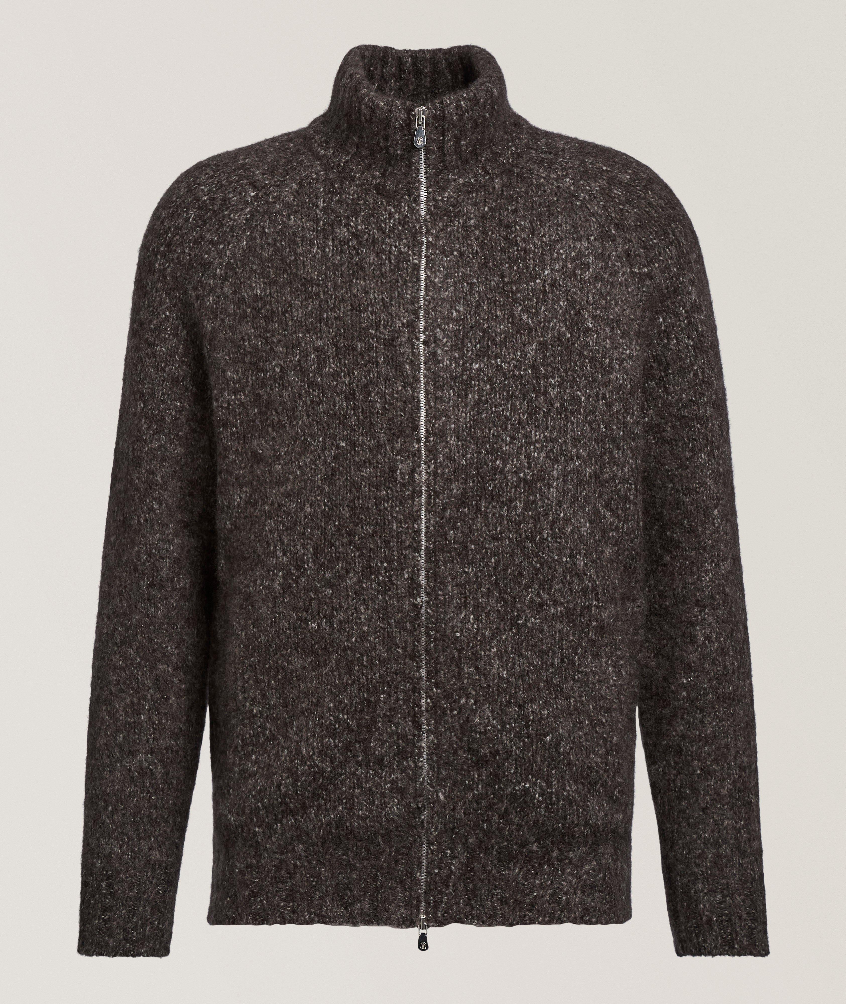 Brunello Cucinelli Cashmere-Silk Full-Zip Cardigan