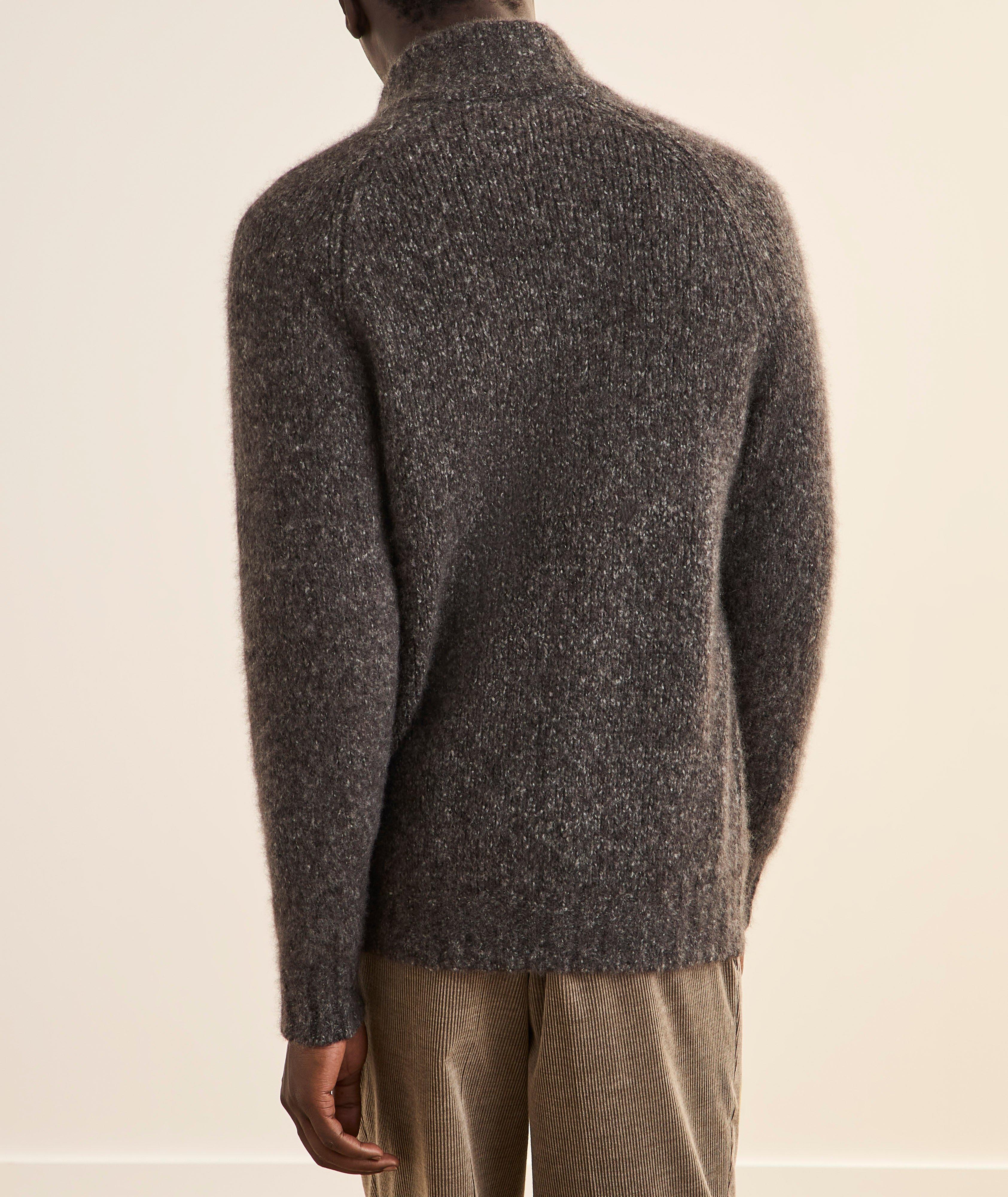 Brunello Cucinelli Cashmere-Silk Full-Zip Cardigan | Sweaters