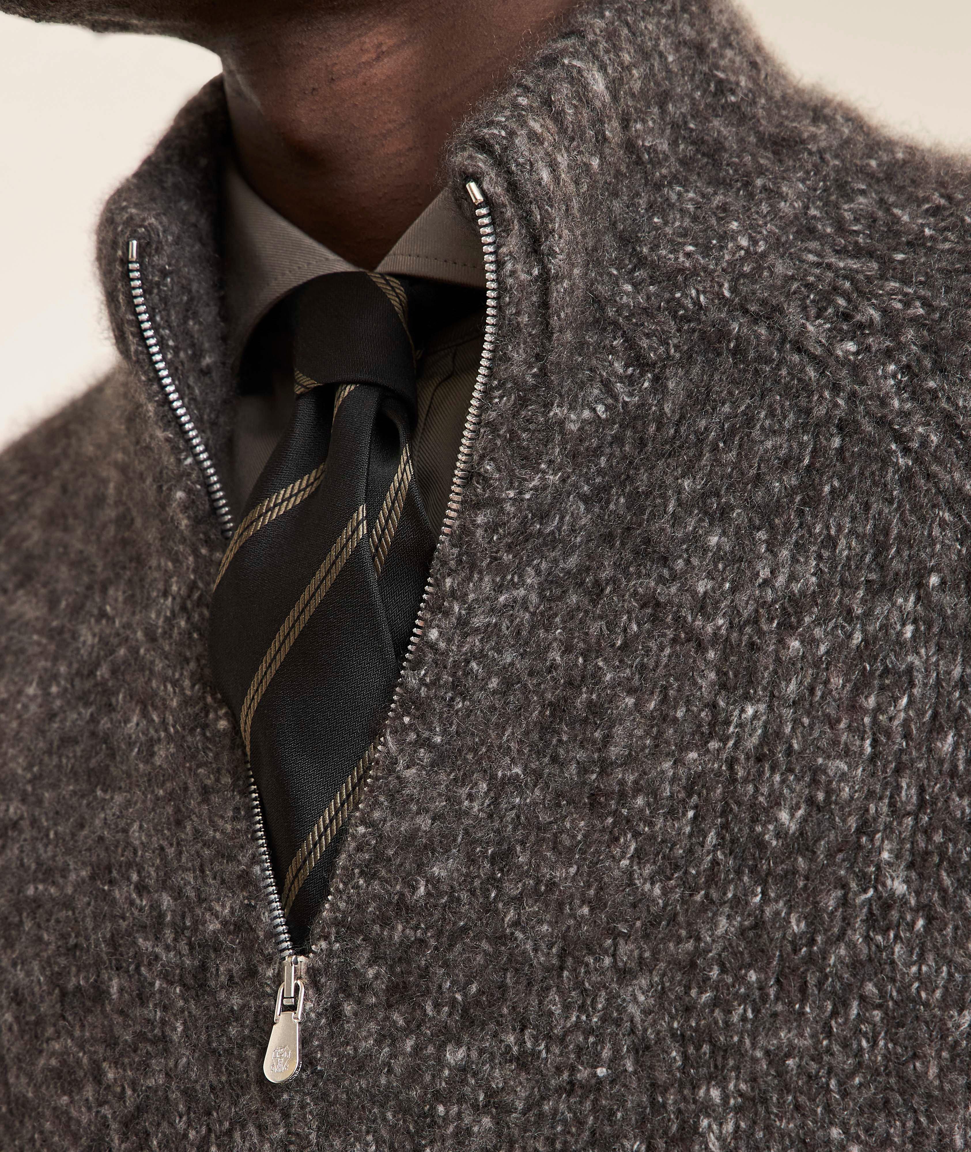 Cashmere-Silk Full-Zip Cardigan image 3