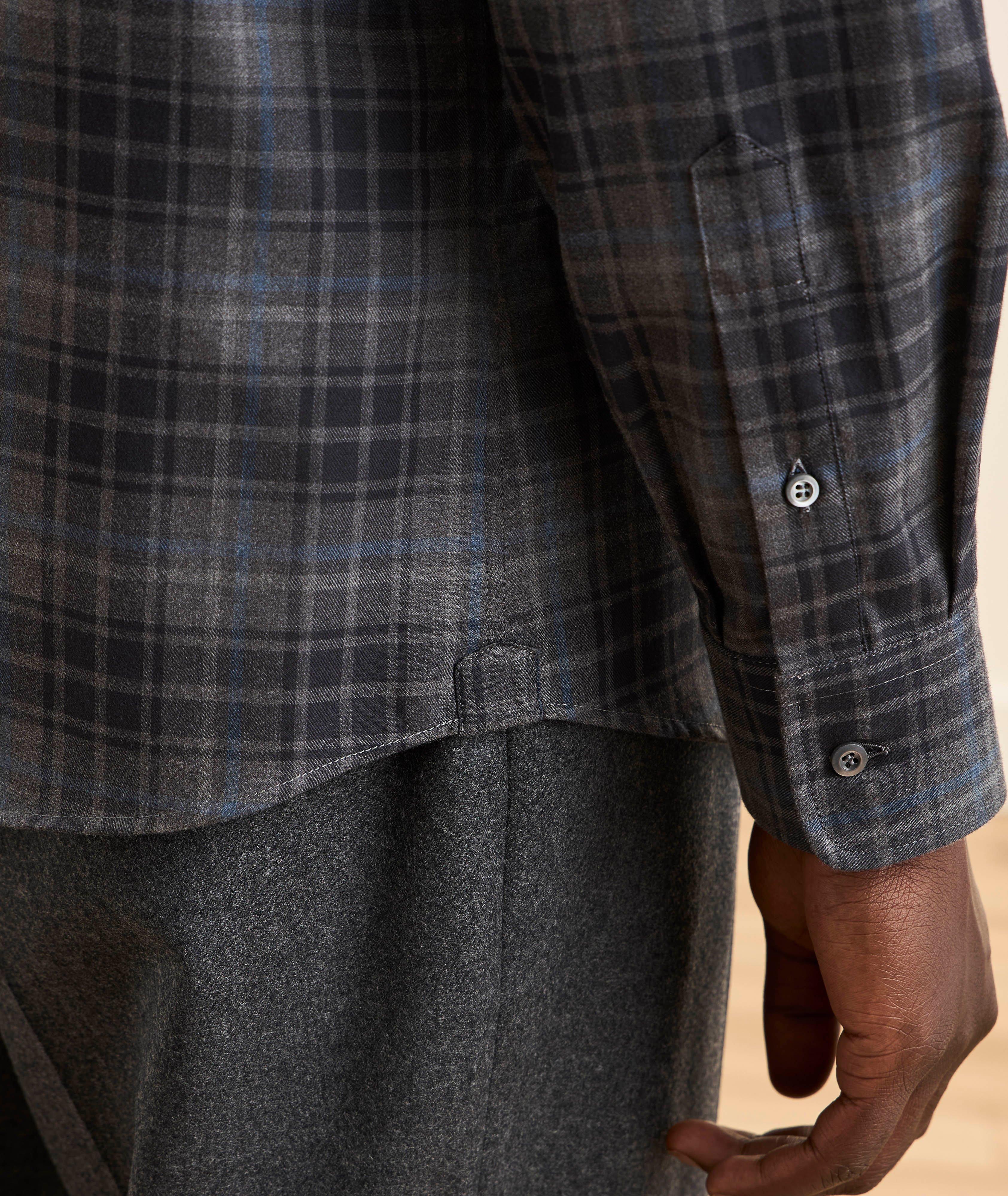 Easy-Fit Check Brushed Flannel Shirt image 4