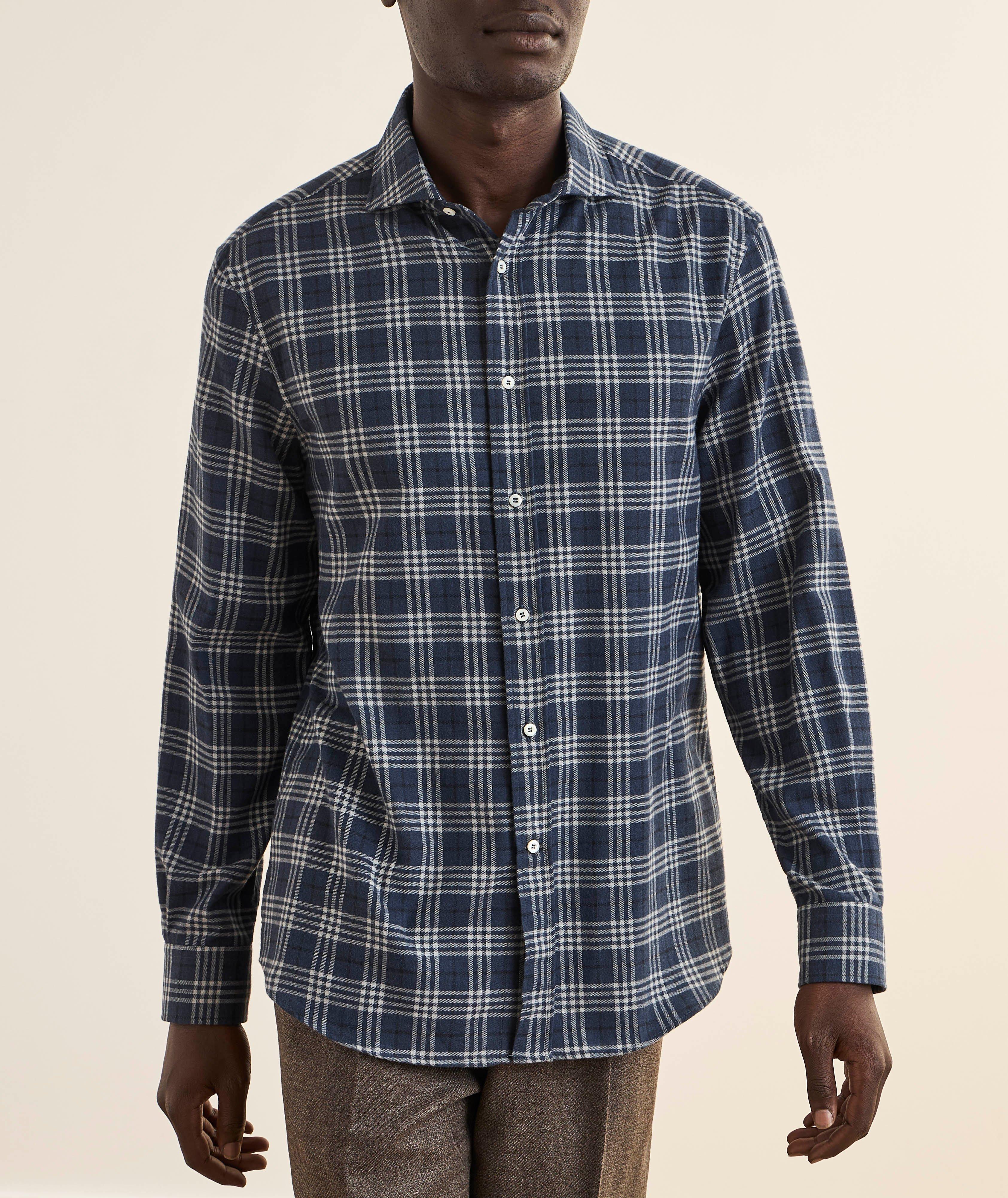 Easy-Fit Check Brushed Flannel Shirt image 1