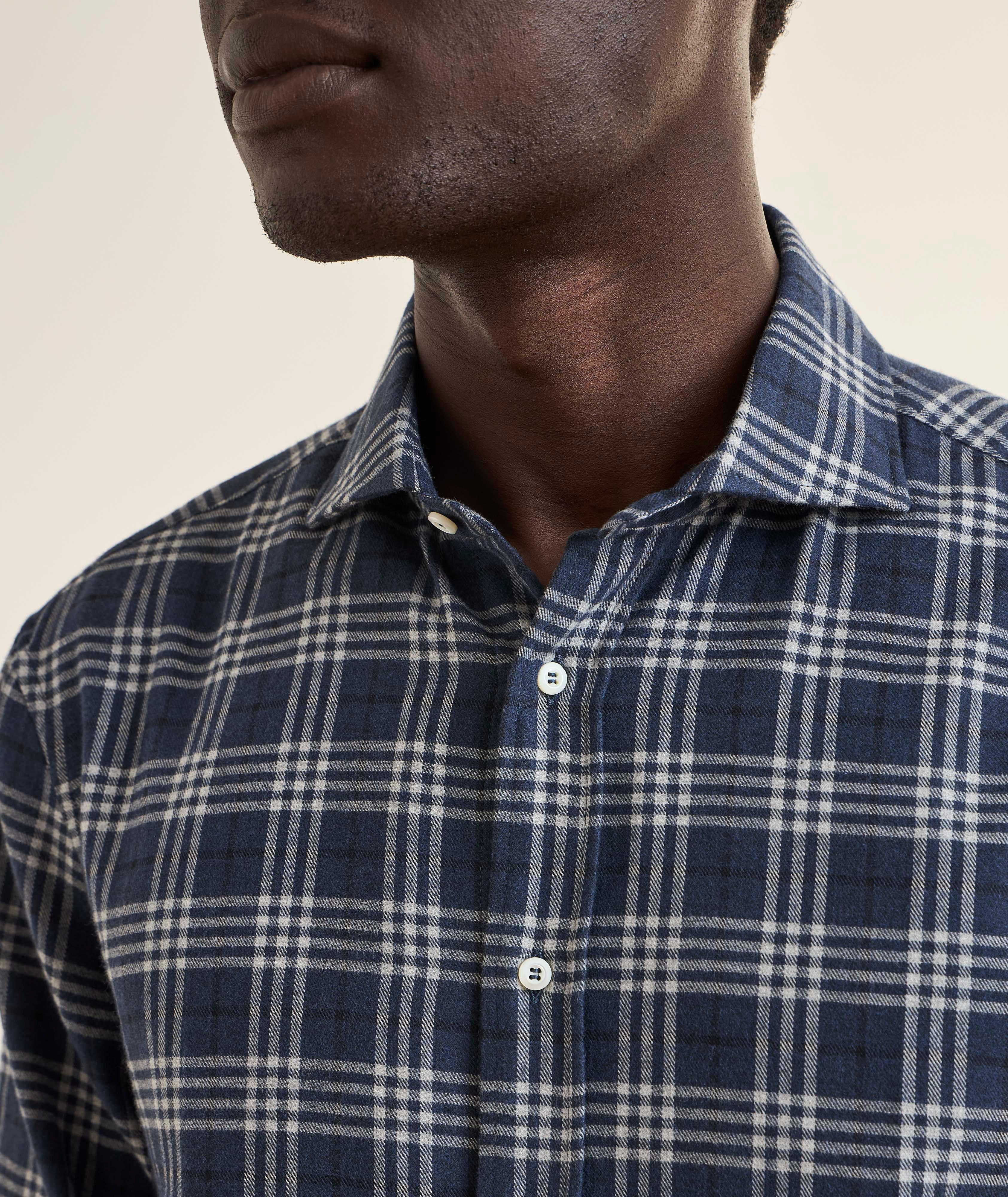 Easy-Fit Check Brushed Flannel Shirt image 3
