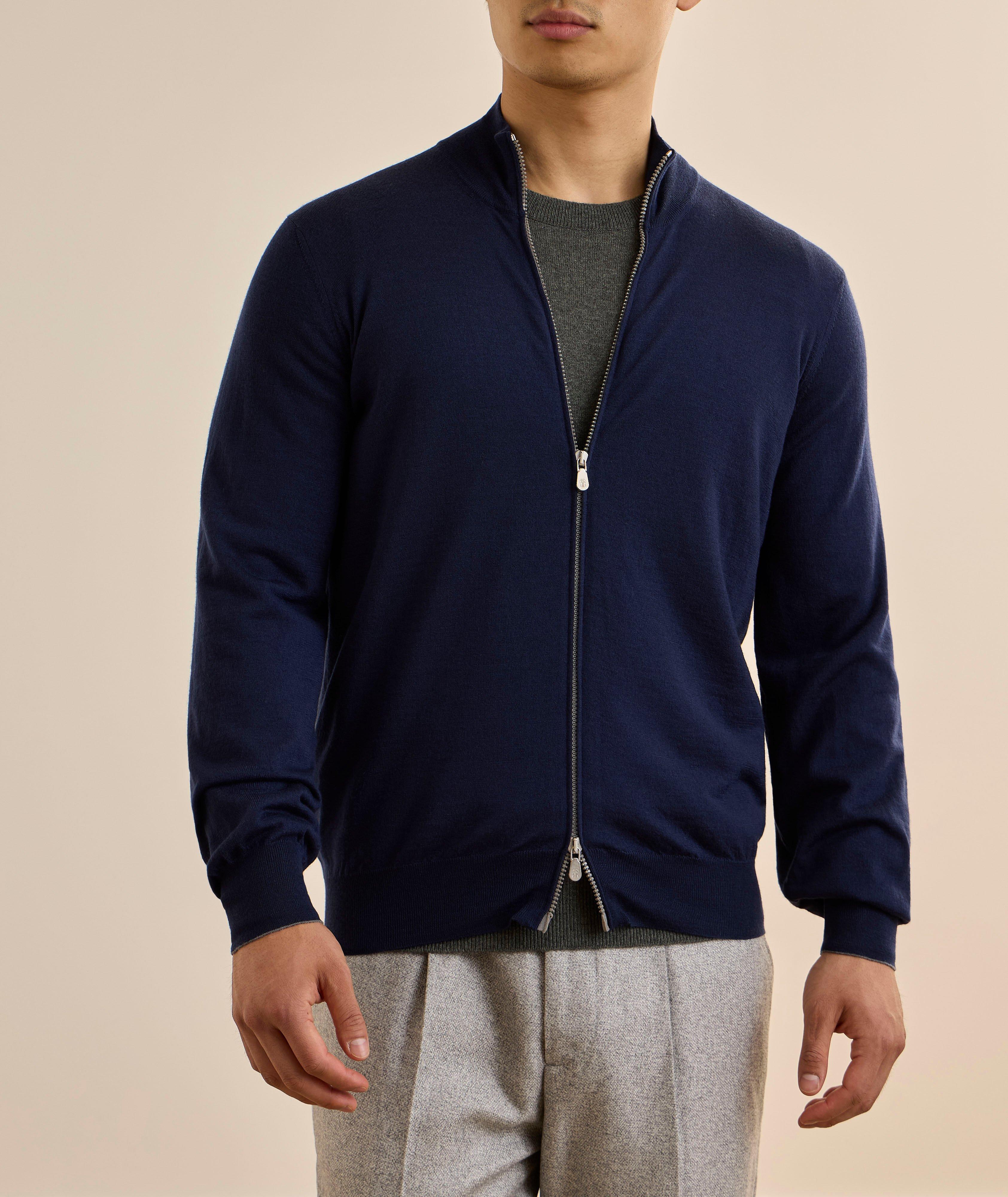 Fine Gauge Wool-Cashmere Cardigan image 1
