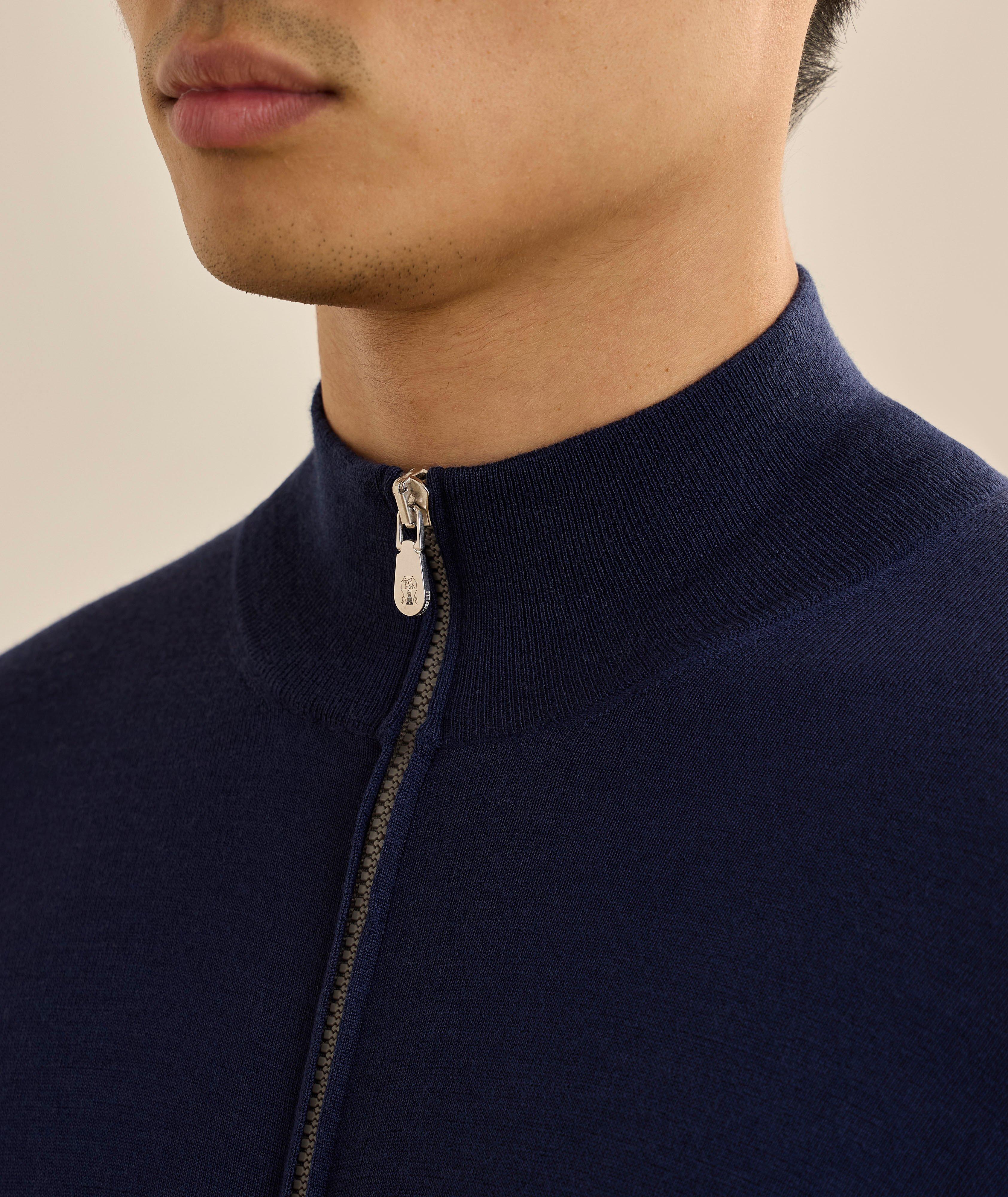 Fine Gauge Wool-Cashmere Cardigan image 3