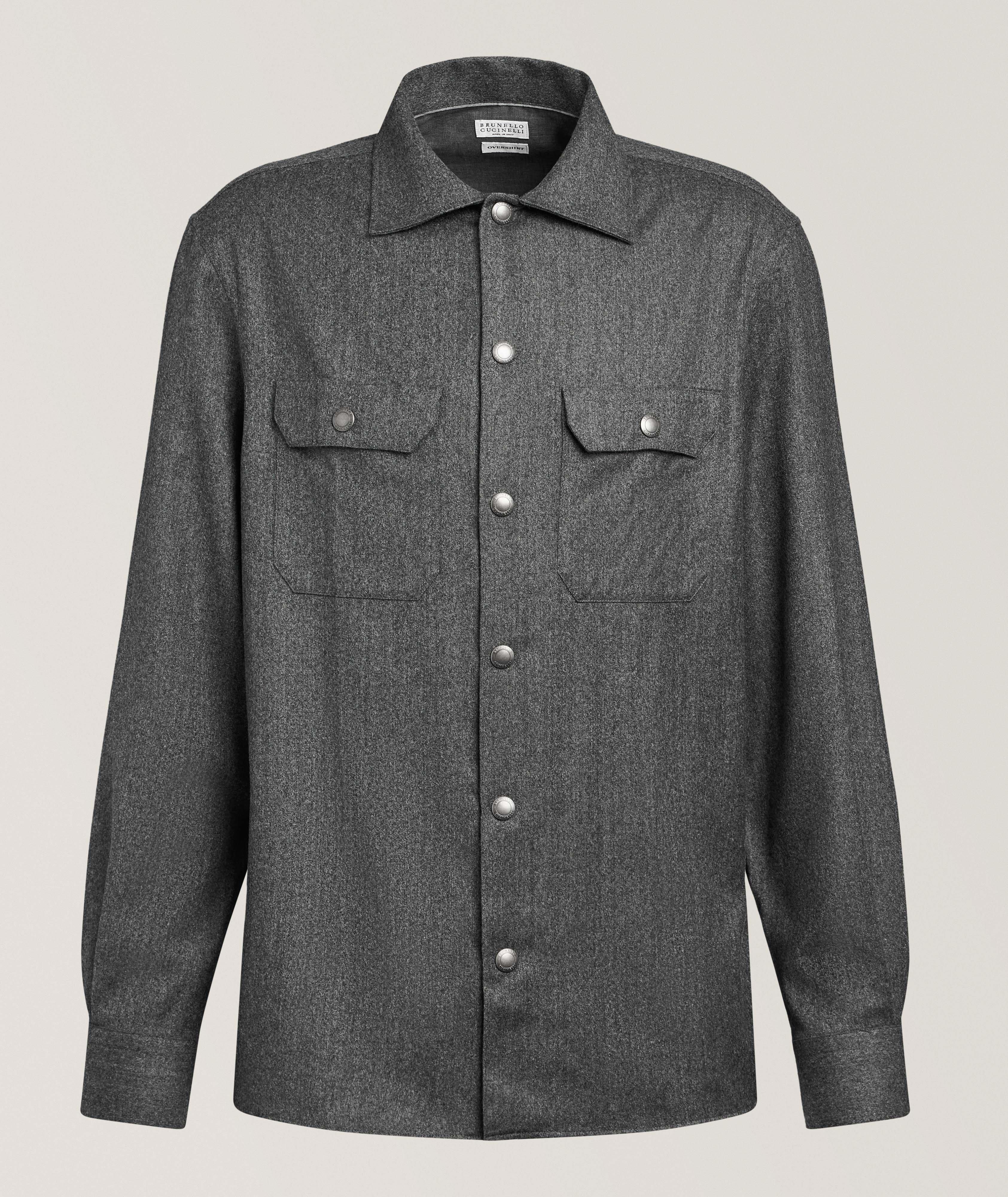 Brunello Cucinelli Virgin Wool Snap Overshirt