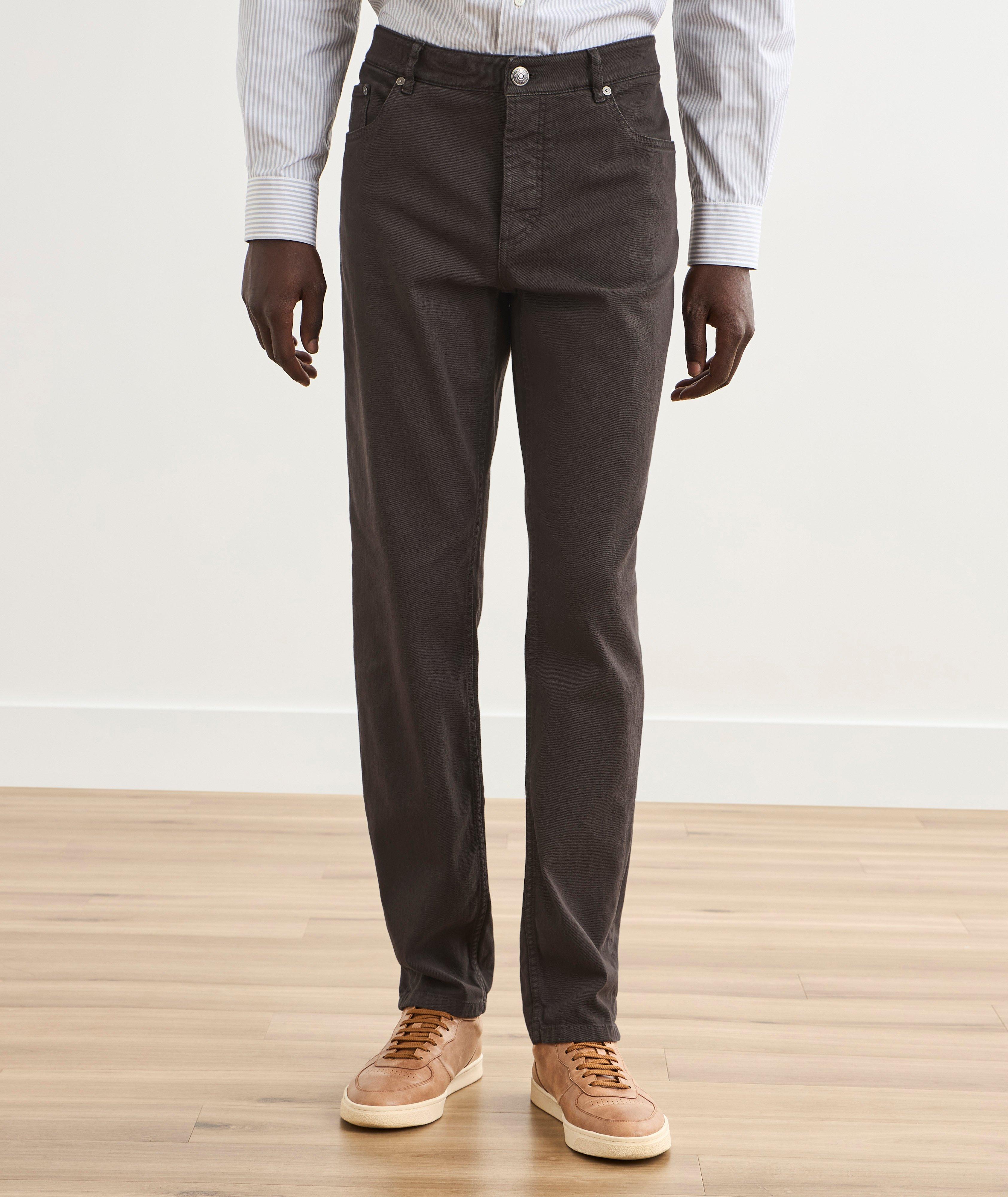 Traditional-Fit Denim Five-Pocket Pants image 1