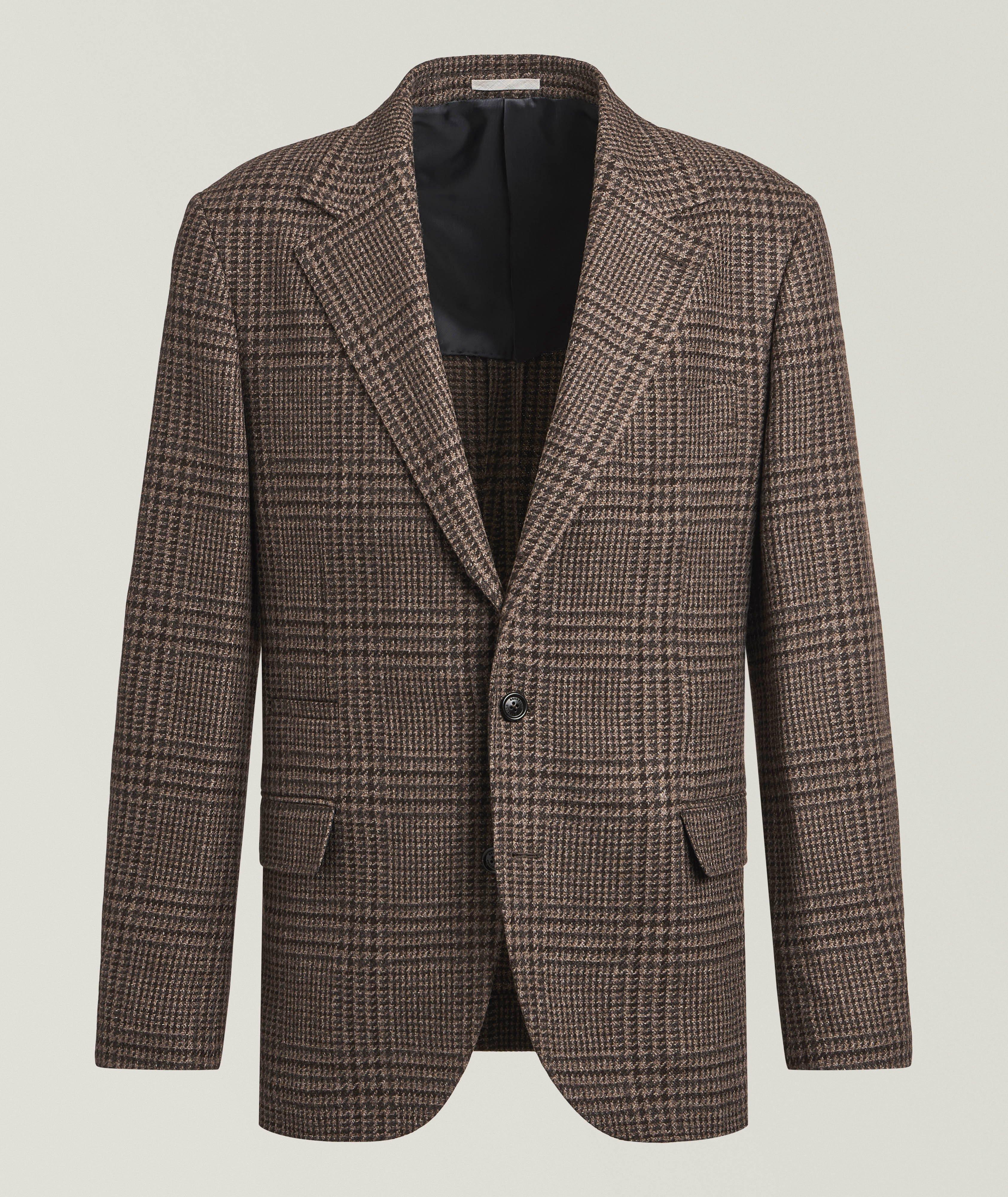 Brunello Cucinelli Glen Check Cashmere Sport Jacket