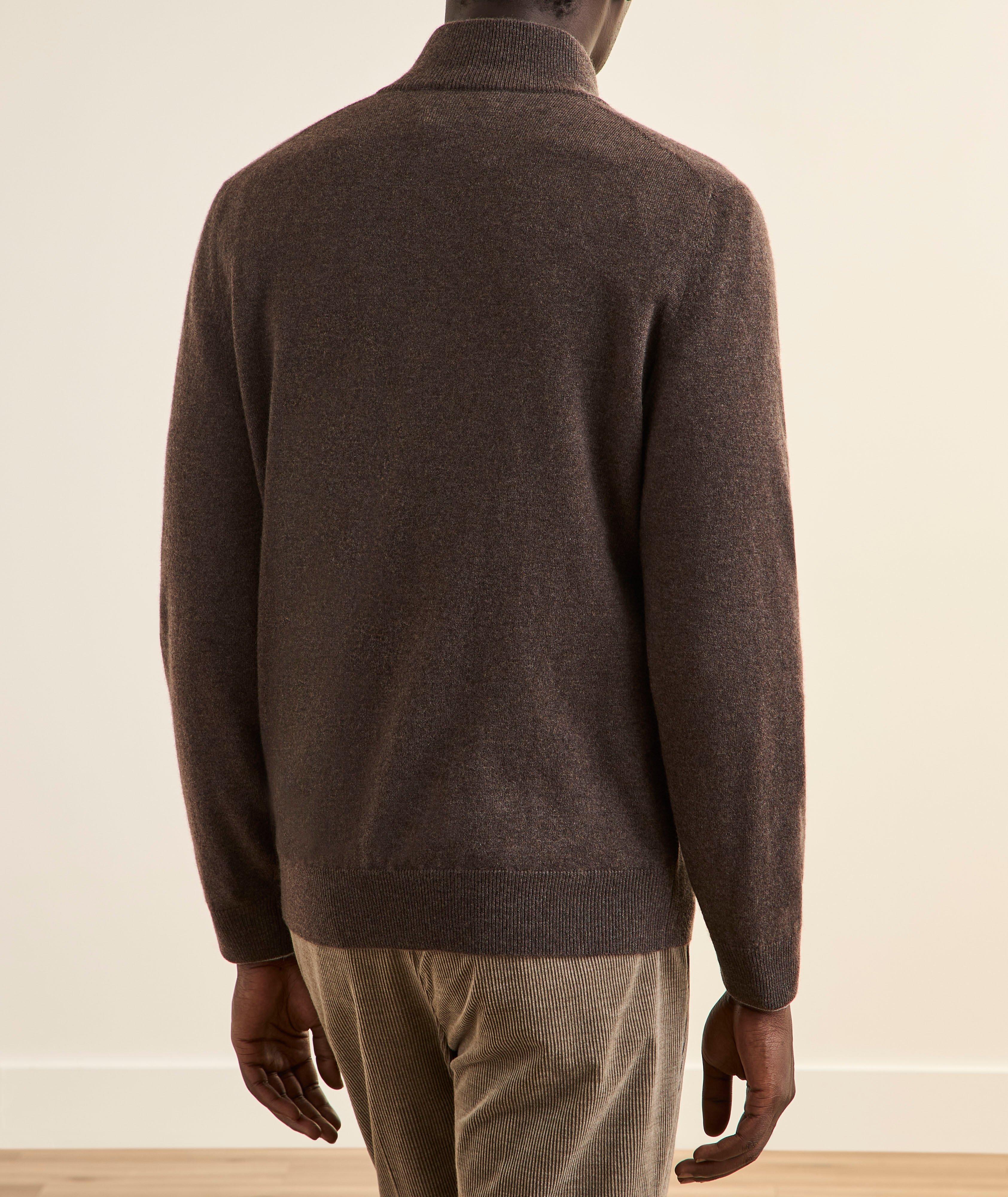 Mélange Cashmere Quarter-Zip Sweater image 2