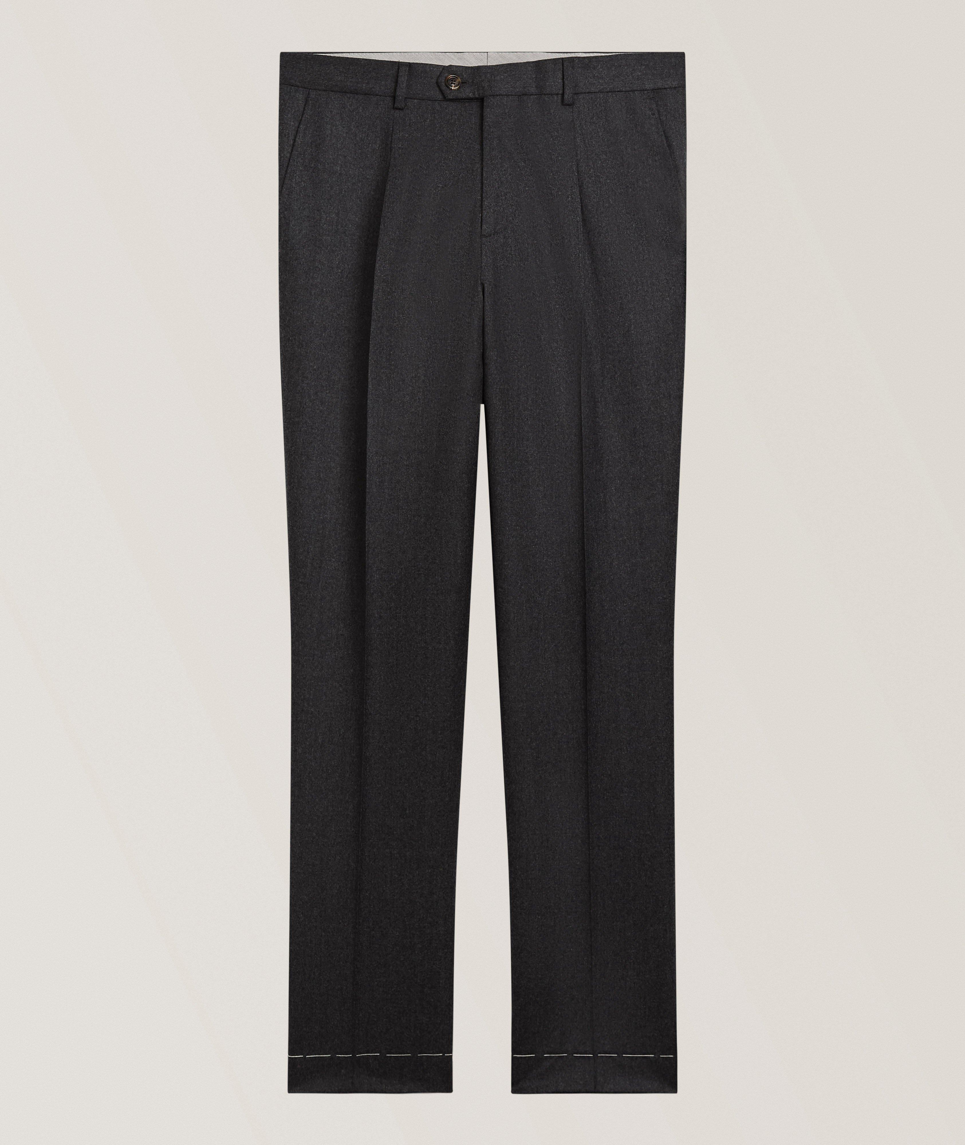 Brunello Cucinelli Virgin Wool Pleated Dress Pants