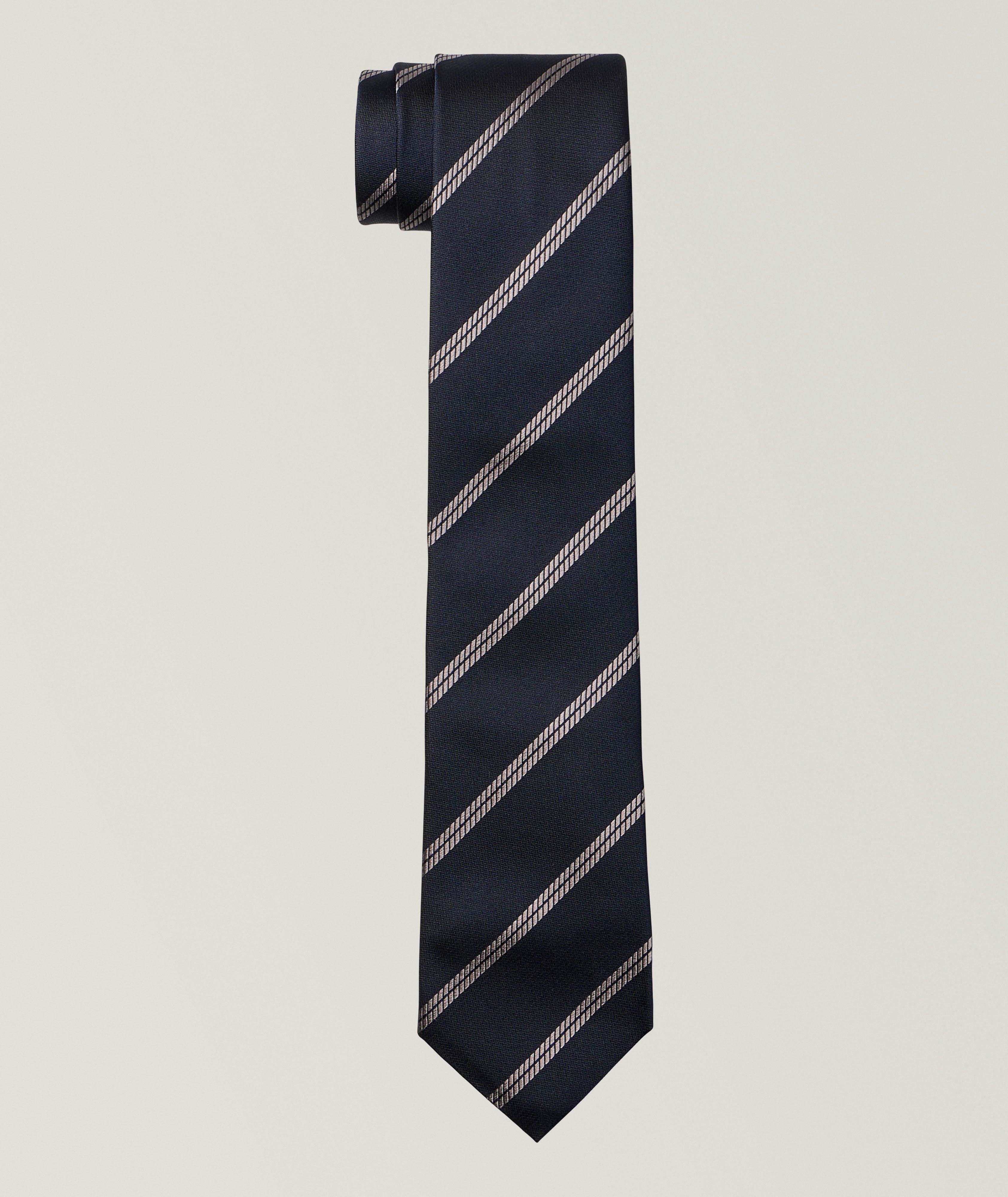 Brunello Cucinelli Striped Silk Tie