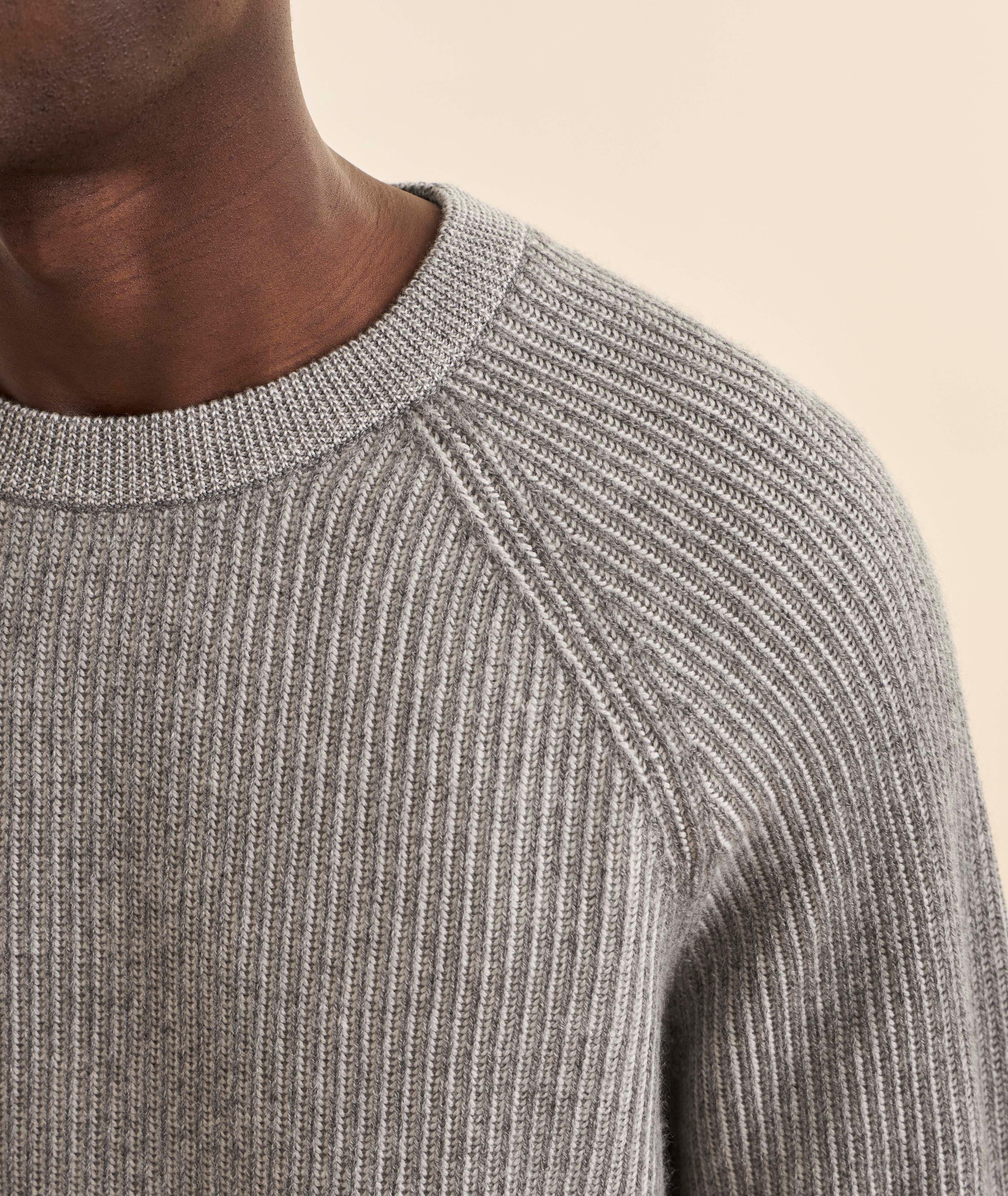 Cashmere Vanisé Ribbed Raglan Sweater image 3
