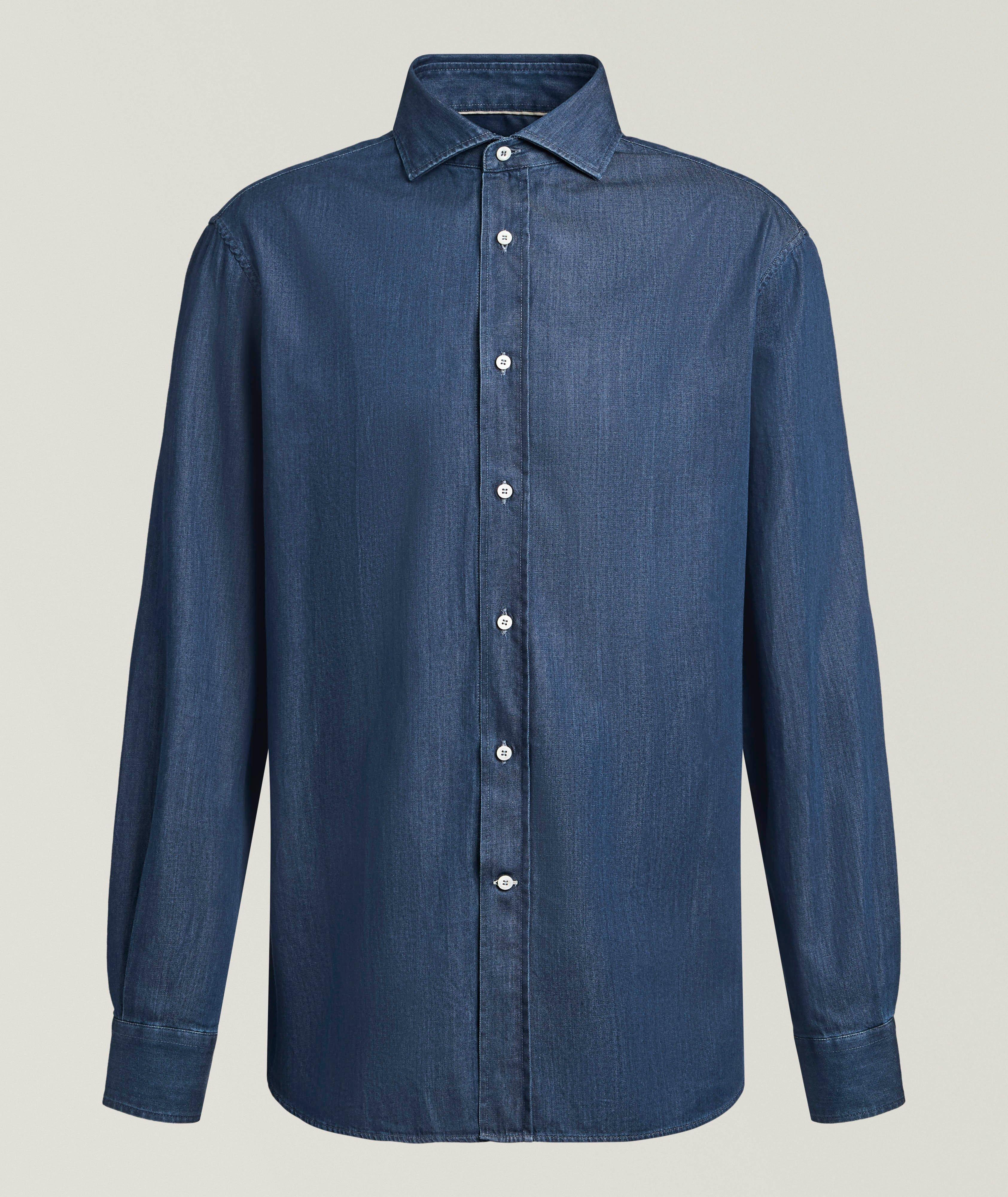 Brunello Cucinelli Easy-Fit Cotton Denim Shirt | Casual Shirts