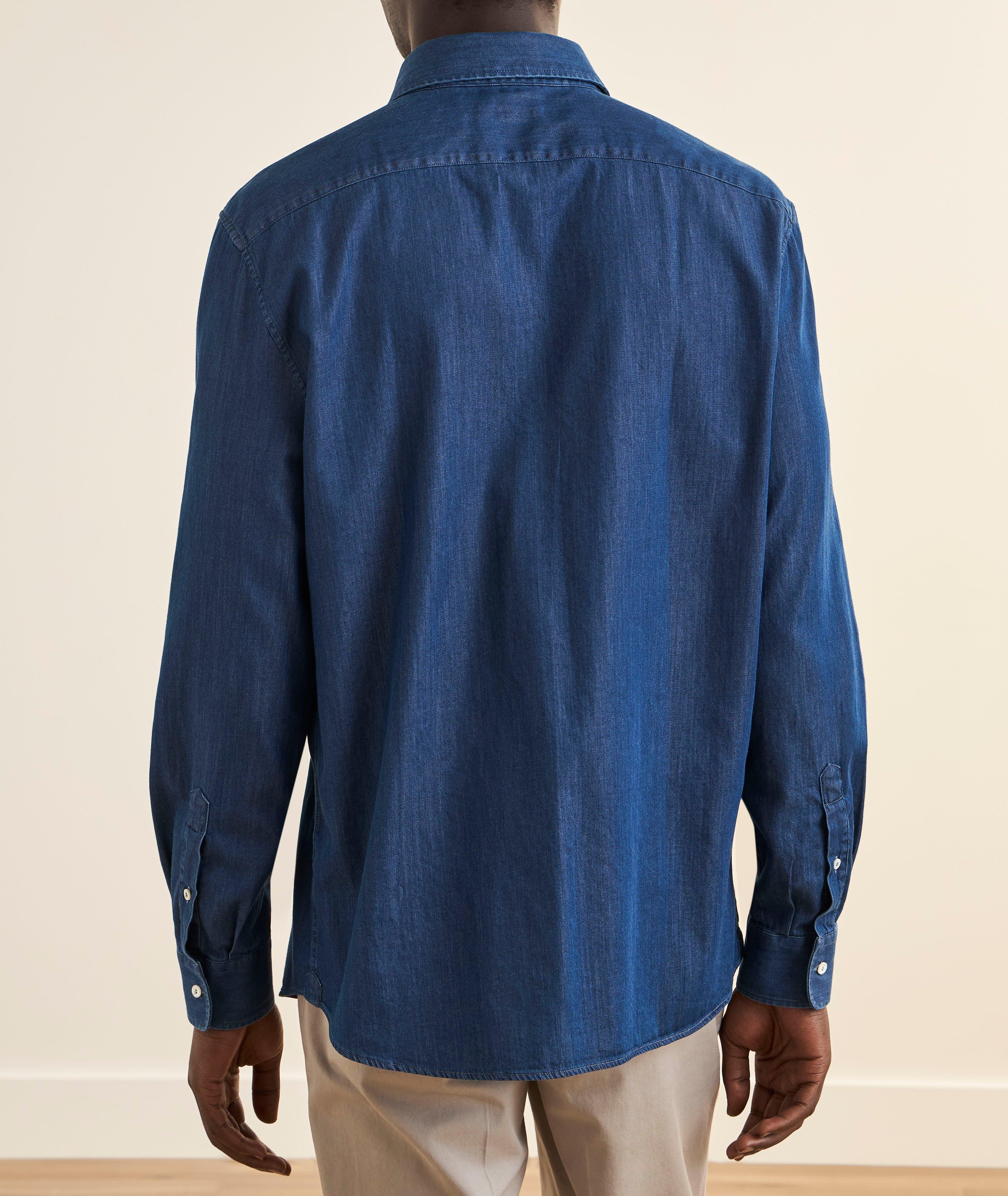 Brunello Cucinelli Easy-Fit Cotton Denim Shirt | Casual Shirts