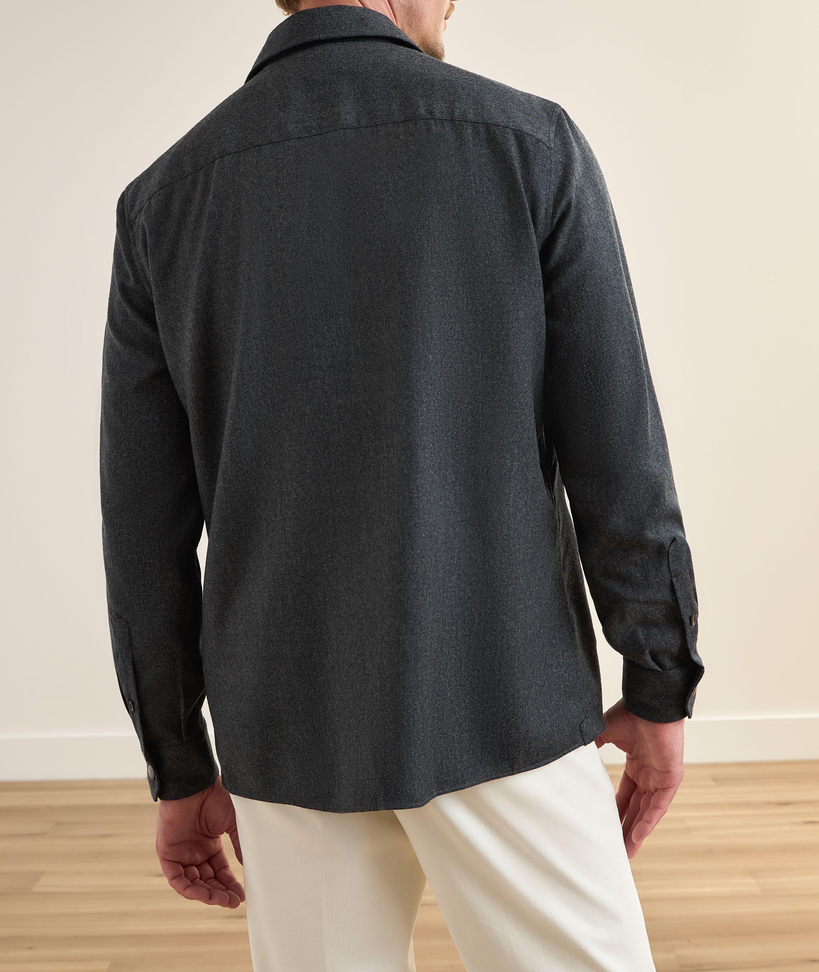 Brunello Cucinelli Virgin Wool Snap Overshirt | Sport Jackets
