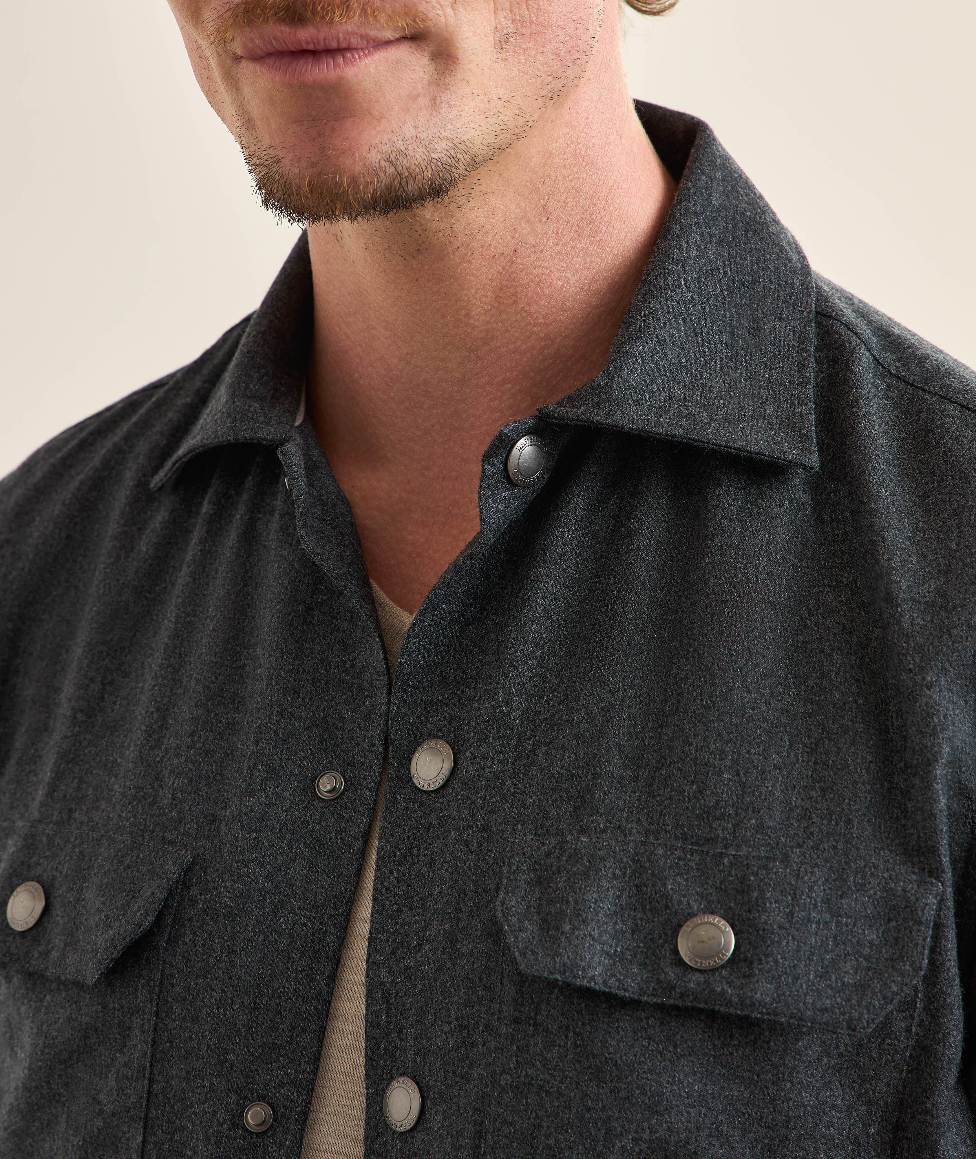 Virgin Wool Snap Overshirt image 3
