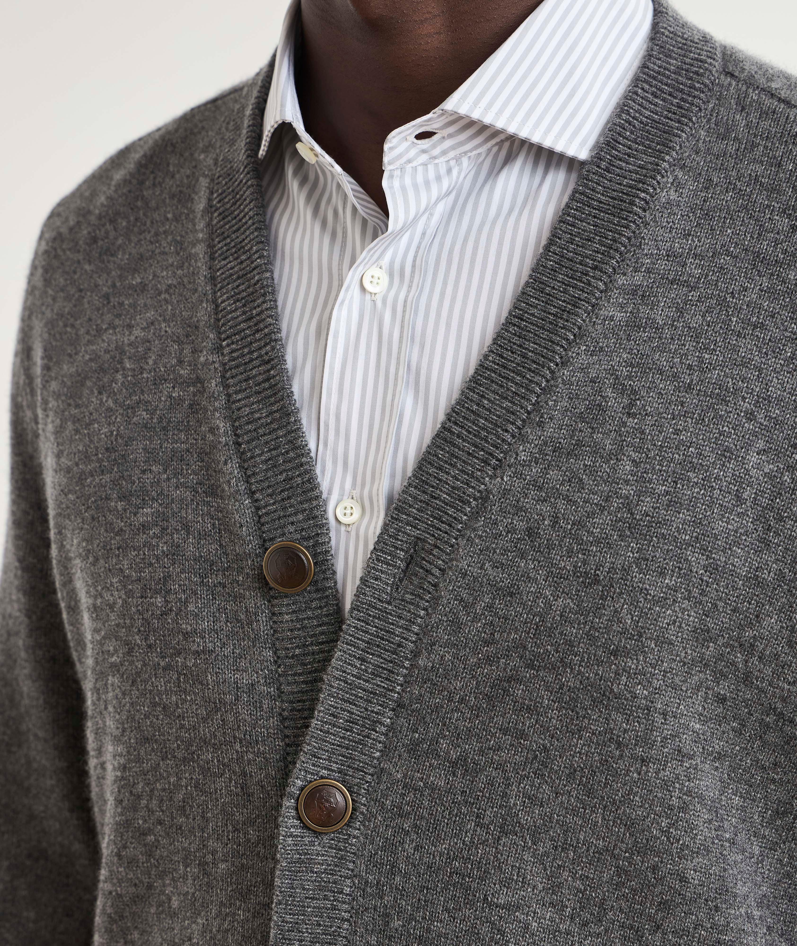 Elbow Patch Cashmere Cardigan image 3