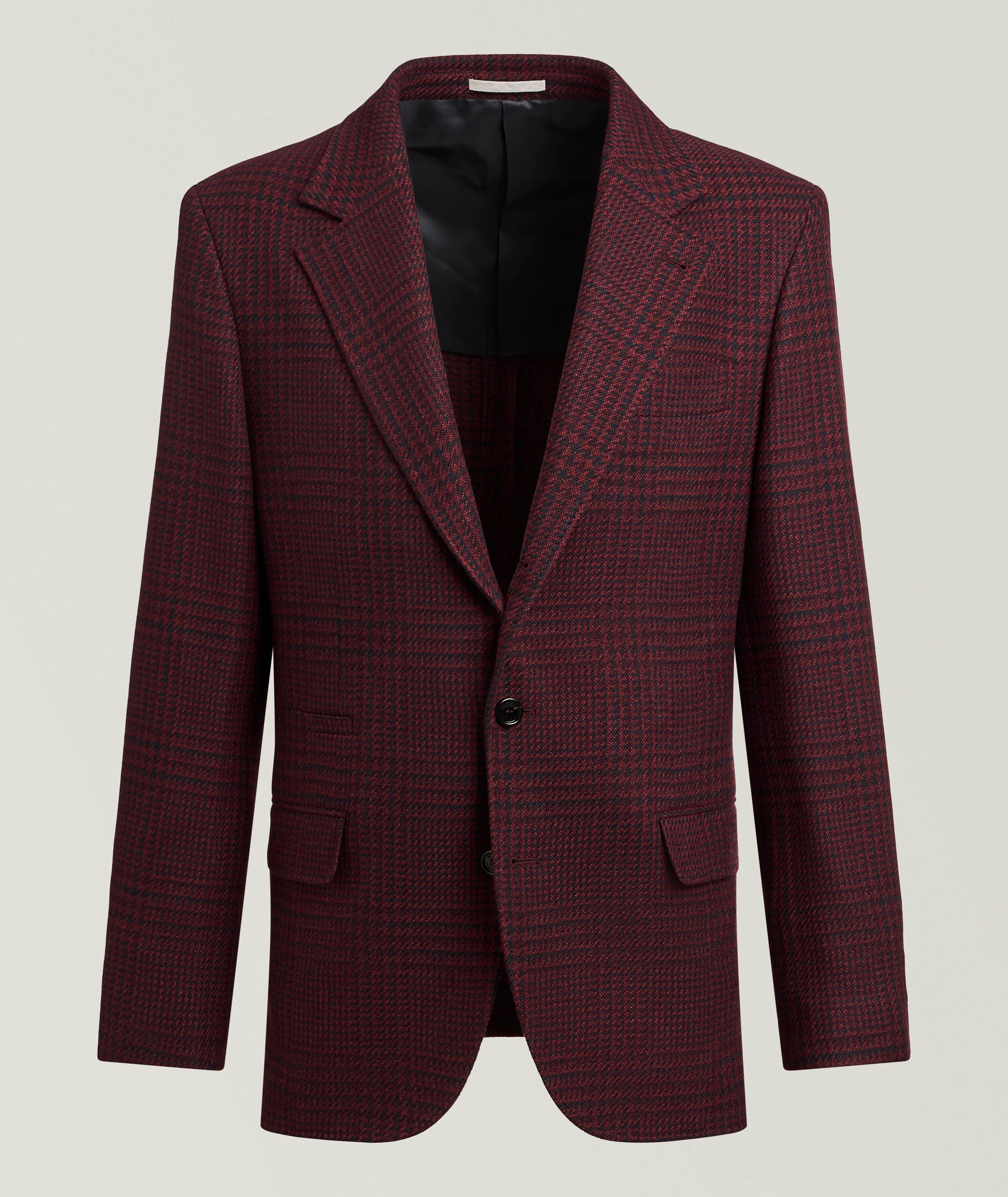 Brunello Cucinelli Glen Check Cashmere Sport Jacket